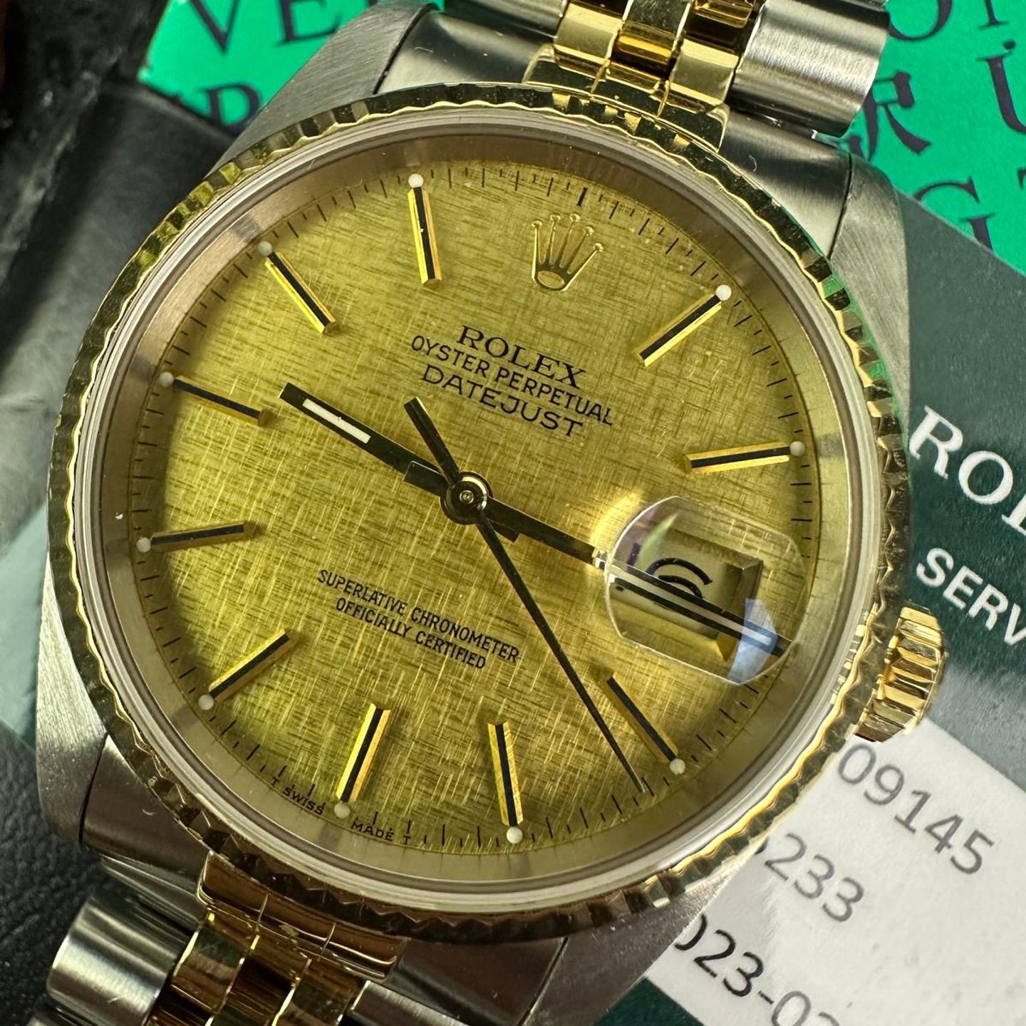 Rolex Datejust 36 16233 (1989) - Champagne dial 36 mm Gold/Steel case (1/1)