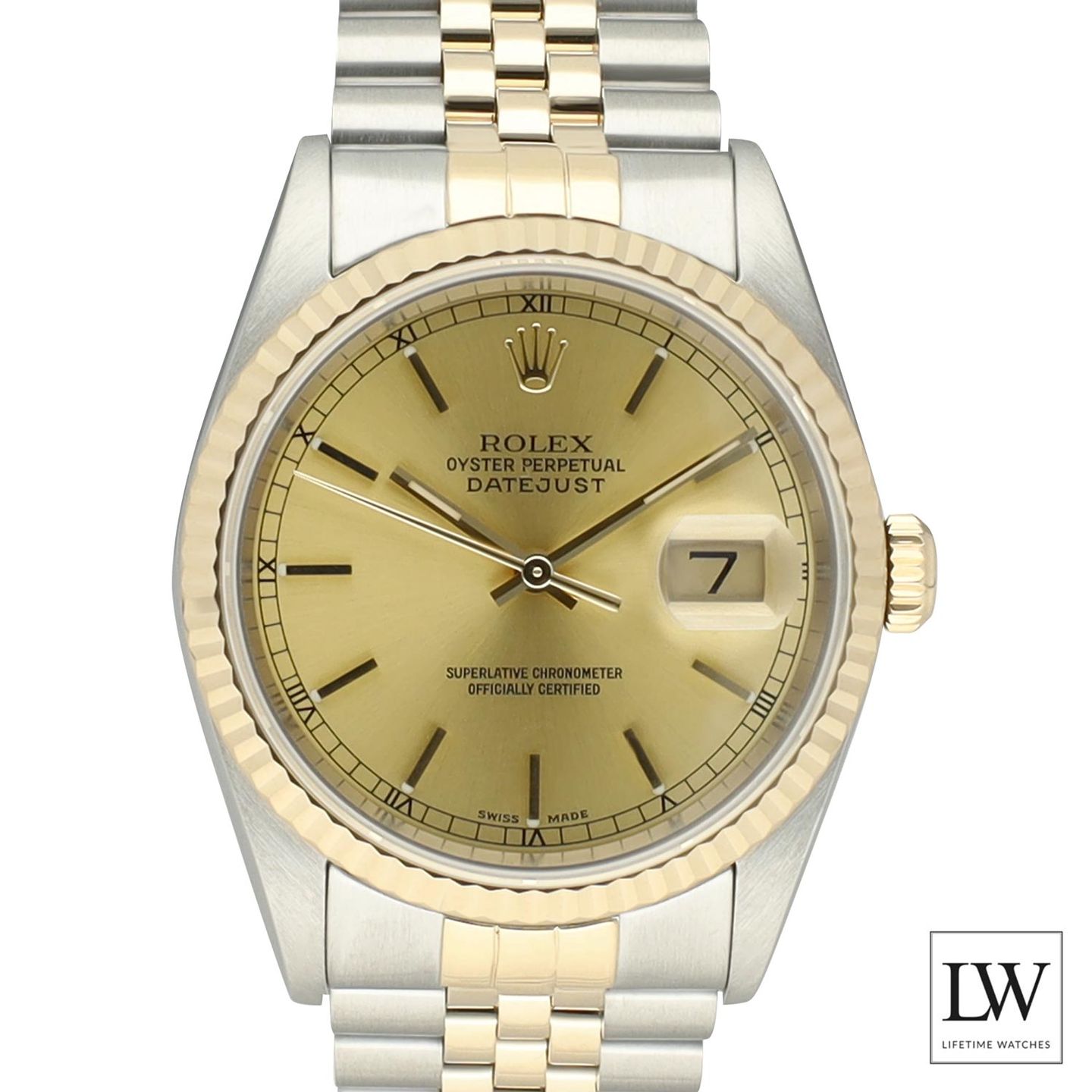 Rolex Datejust 36 16233 (2000) - 36mm Goud/Staal (2/8)