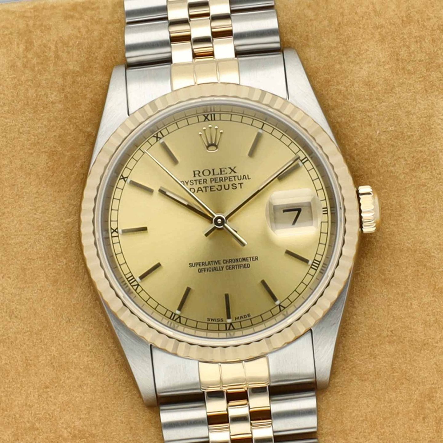 Rolex Datejust 36 16233 (2000) - 36mm Goud/Staal (1/8)