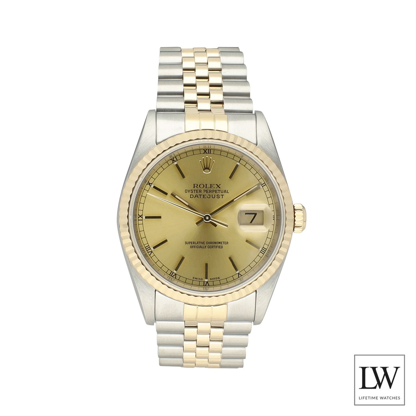 Rolex Datejust 36 16233 (2000) - 36mm Goud/Staal (3/8)