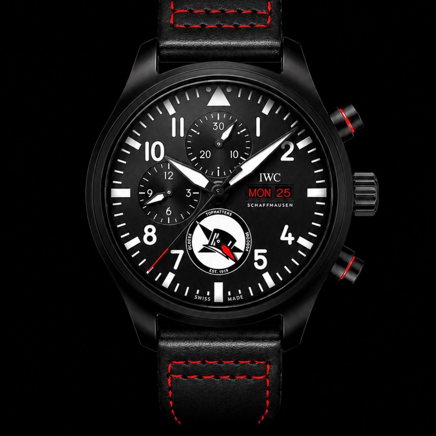 IWC Pilot Chronograph IW389108 (2022) - Black dial 45 mm Ceramic case (1/7)