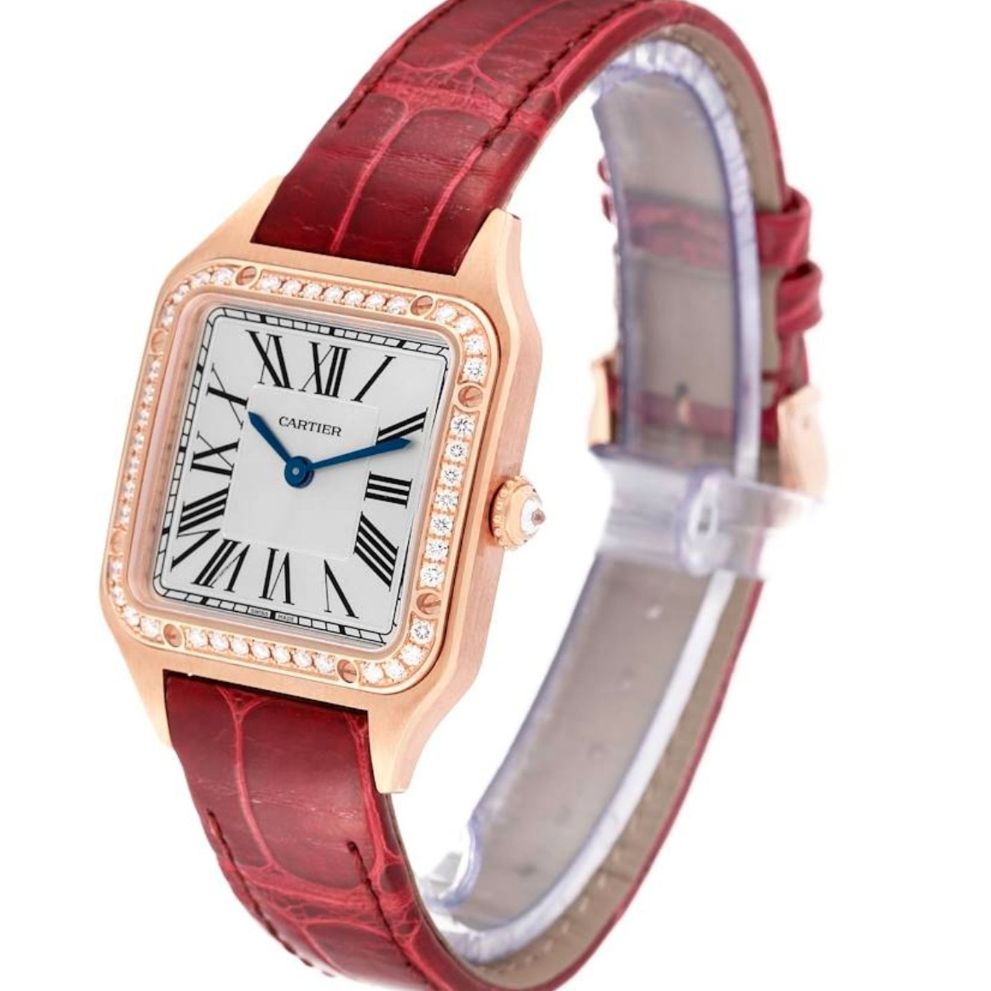 Cartier Santos Dumont WJSA0017 (2023) - Zilver wijzerplaat 28mm Roségoud (1/1)