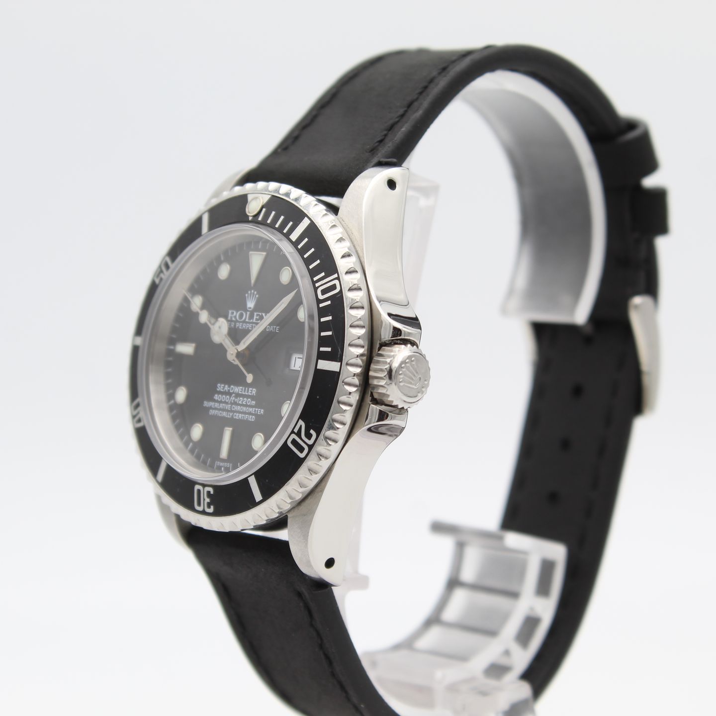 Rolex Sea-Dweller 4000 16600 (1999) - Zwart wijzerplaat 40mm Staal (3/8)