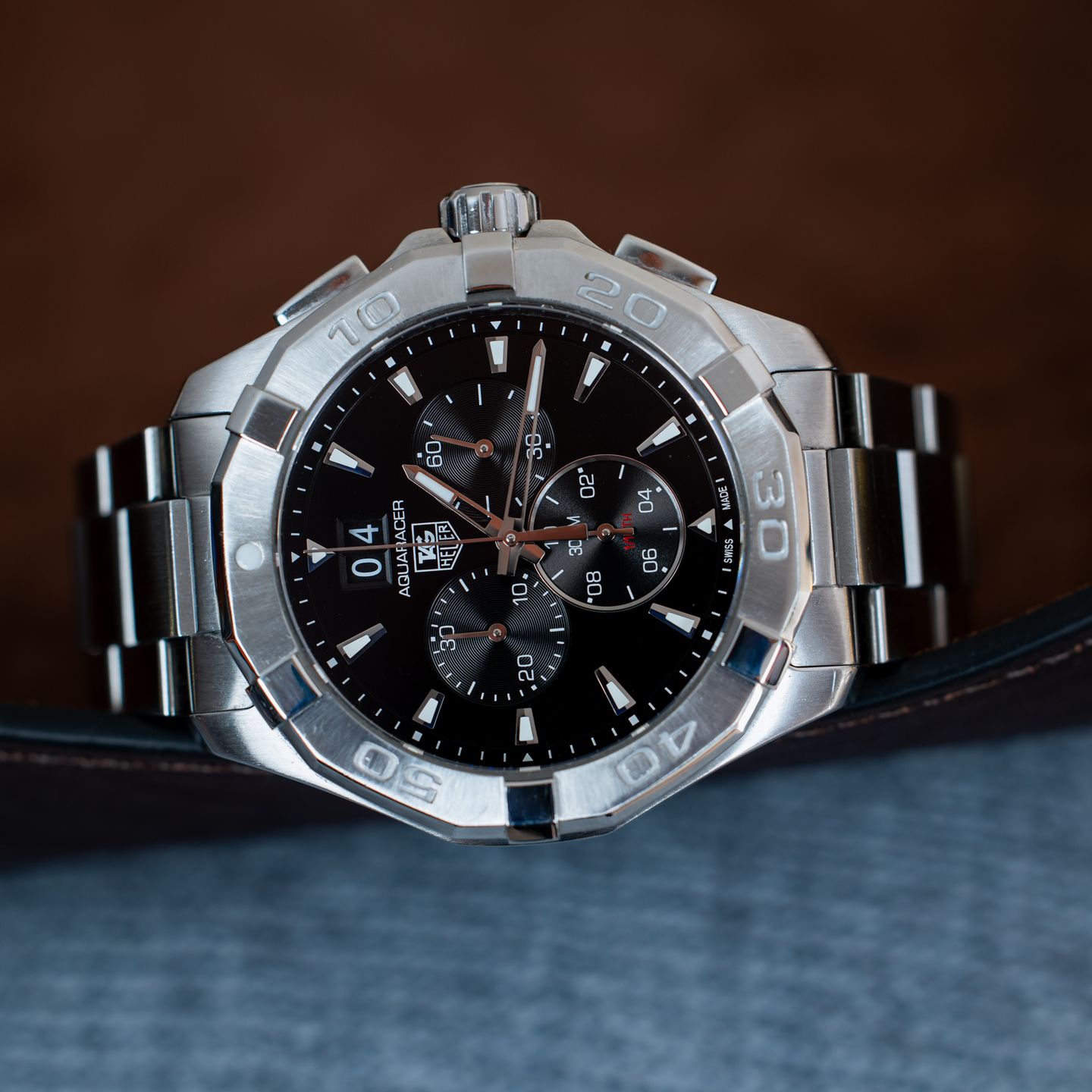 TAG Heuer Aquaracer 300M CAY1110.BA0927 (2022) - Black dial 43 mm Steel case (3/4)