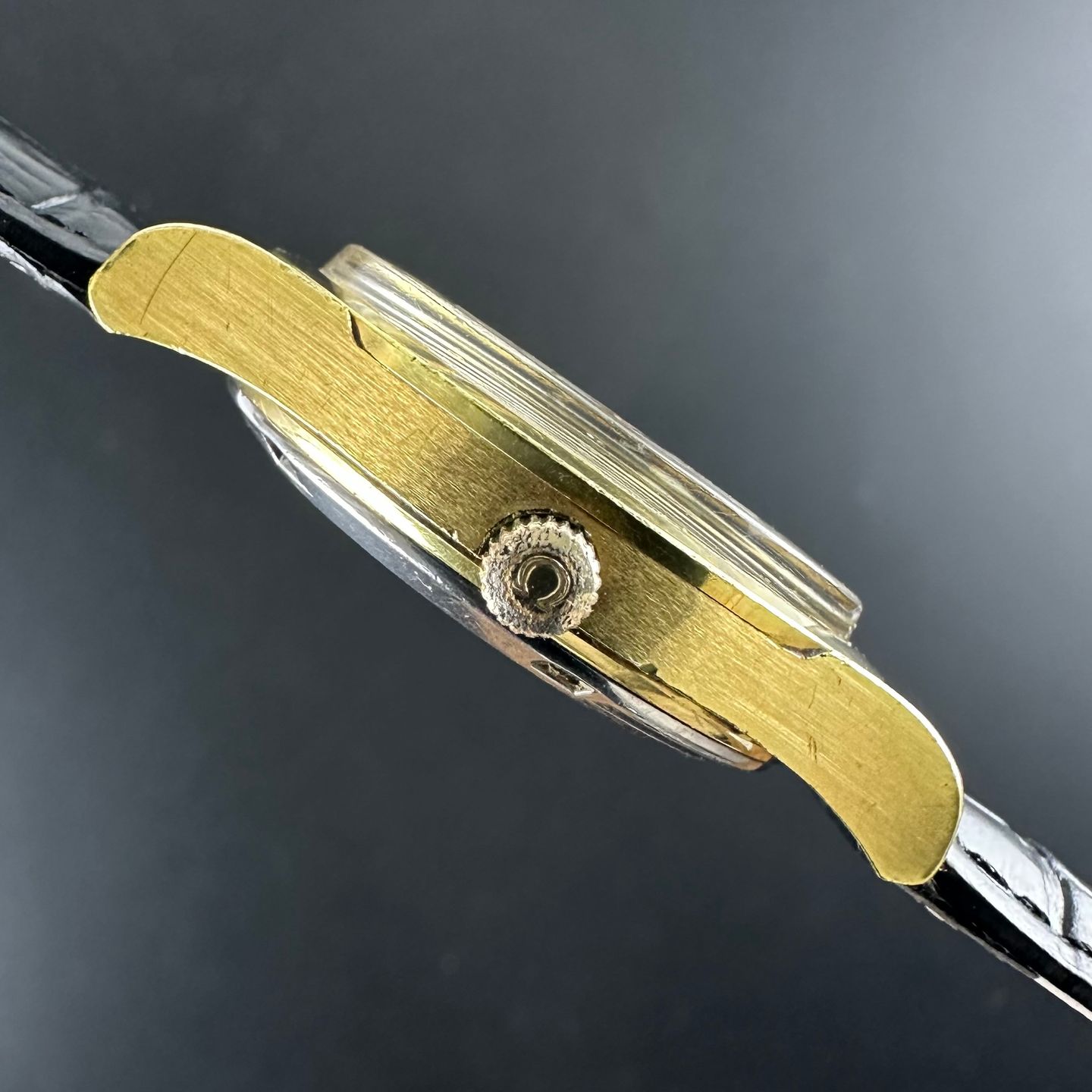 Omega Genève 166.0169 (1972) - White dial 36 mm Gold/Steel case (5/8)