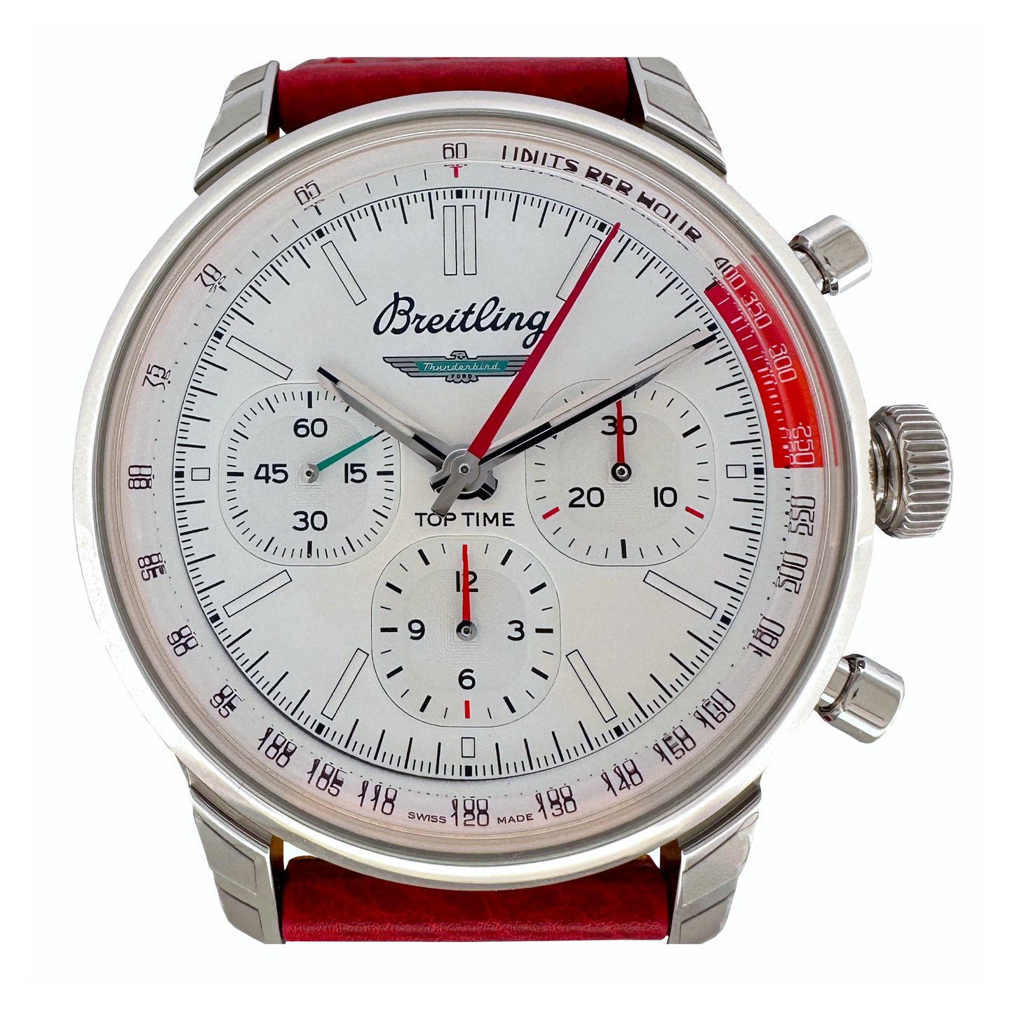 Breitling Top Time AB01766A1A1X1 (2024) - Wit wijzerplaat 41mm Staal (1/7)