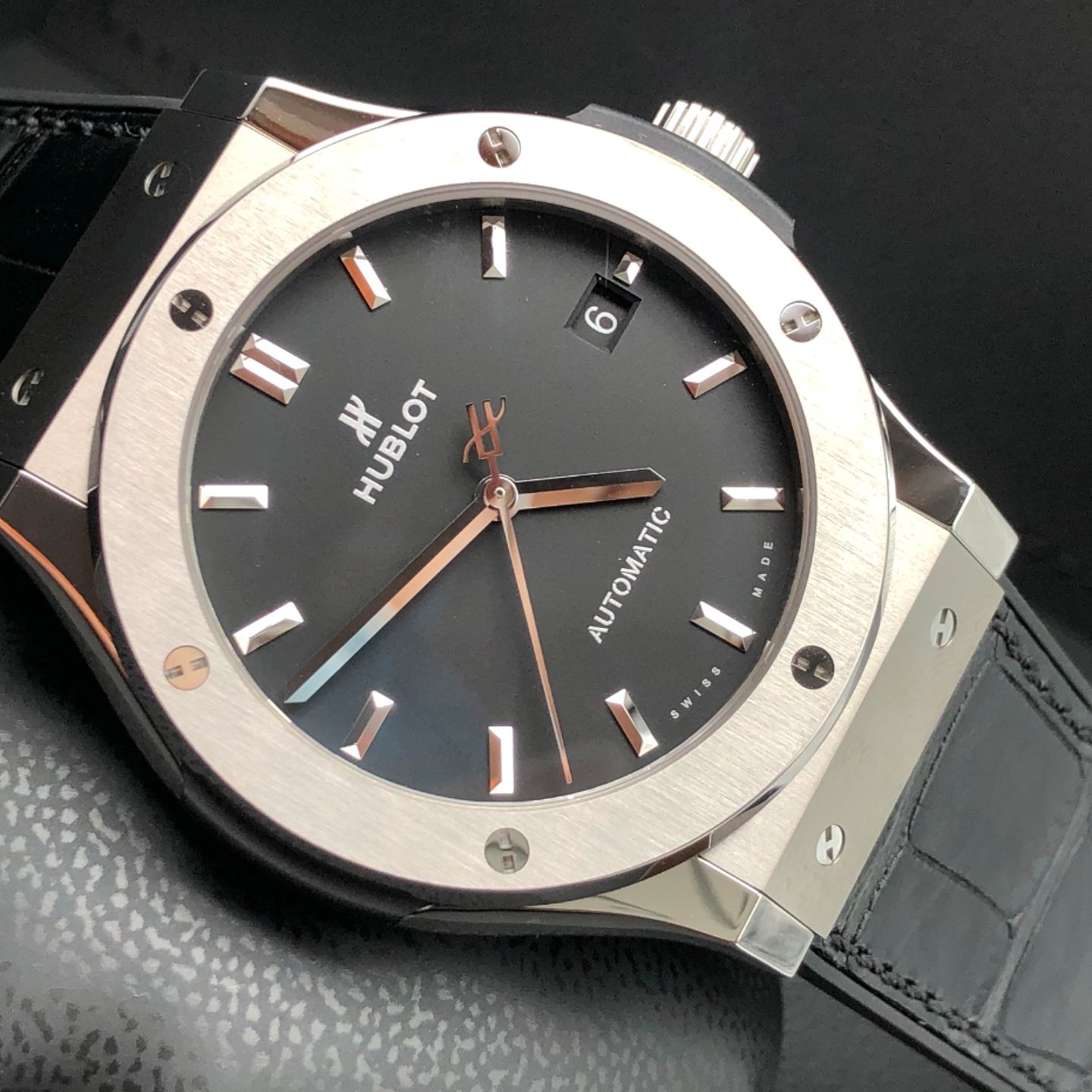 Hublot Classic Fusion 511.NX.1171.LR (2023) - Zwart wijzerplaat 45mm Titanium (5/6)