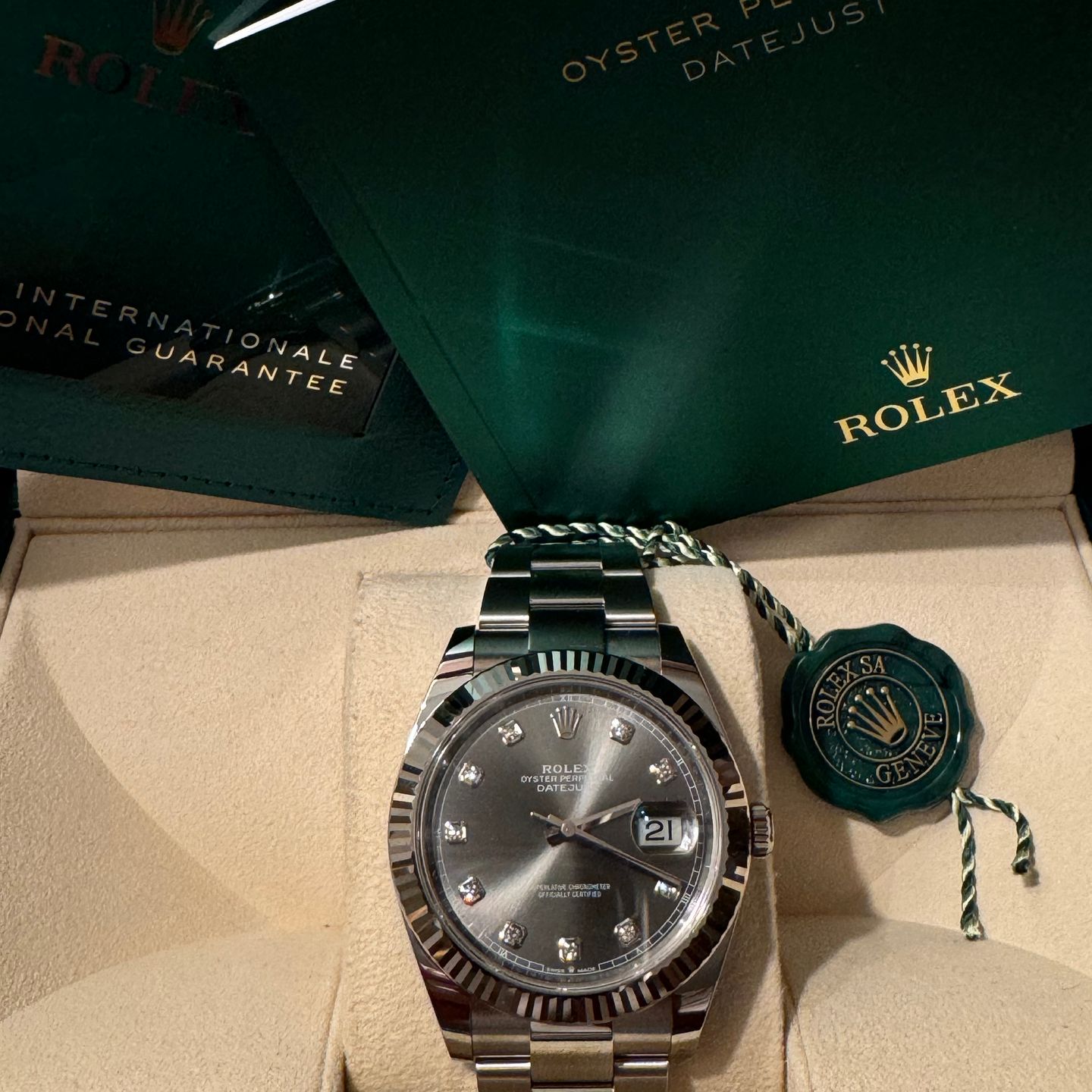 Rolex Datejust 41 126334 (2021) - Grijs wijzerplaat 41mm Staal (1/3)