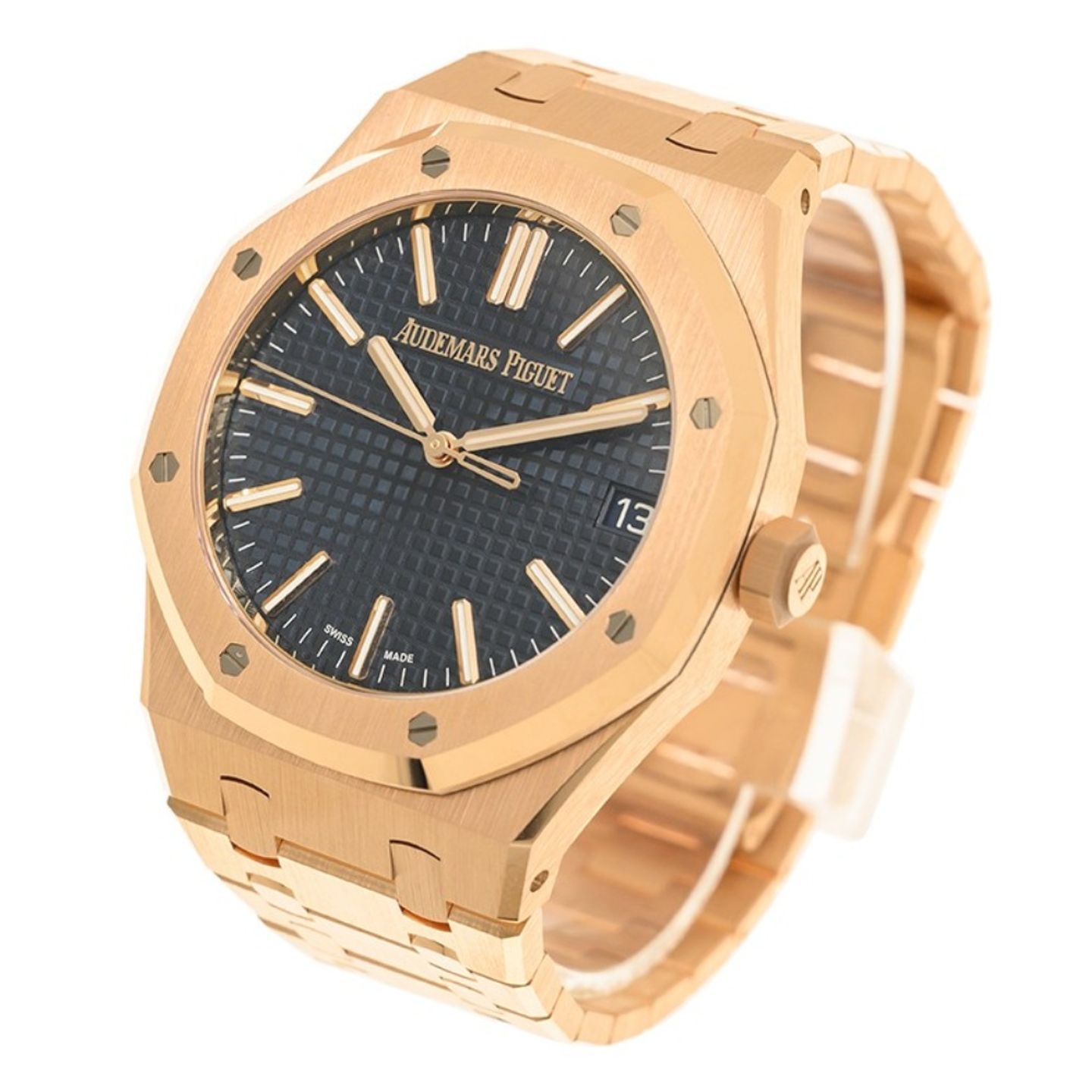 Audemars Piguet Royal Oak Selfwinding 15510OR.OO.1320OR.03 (2023) - Blue dial 41 mm Rose Gold case (5/5)