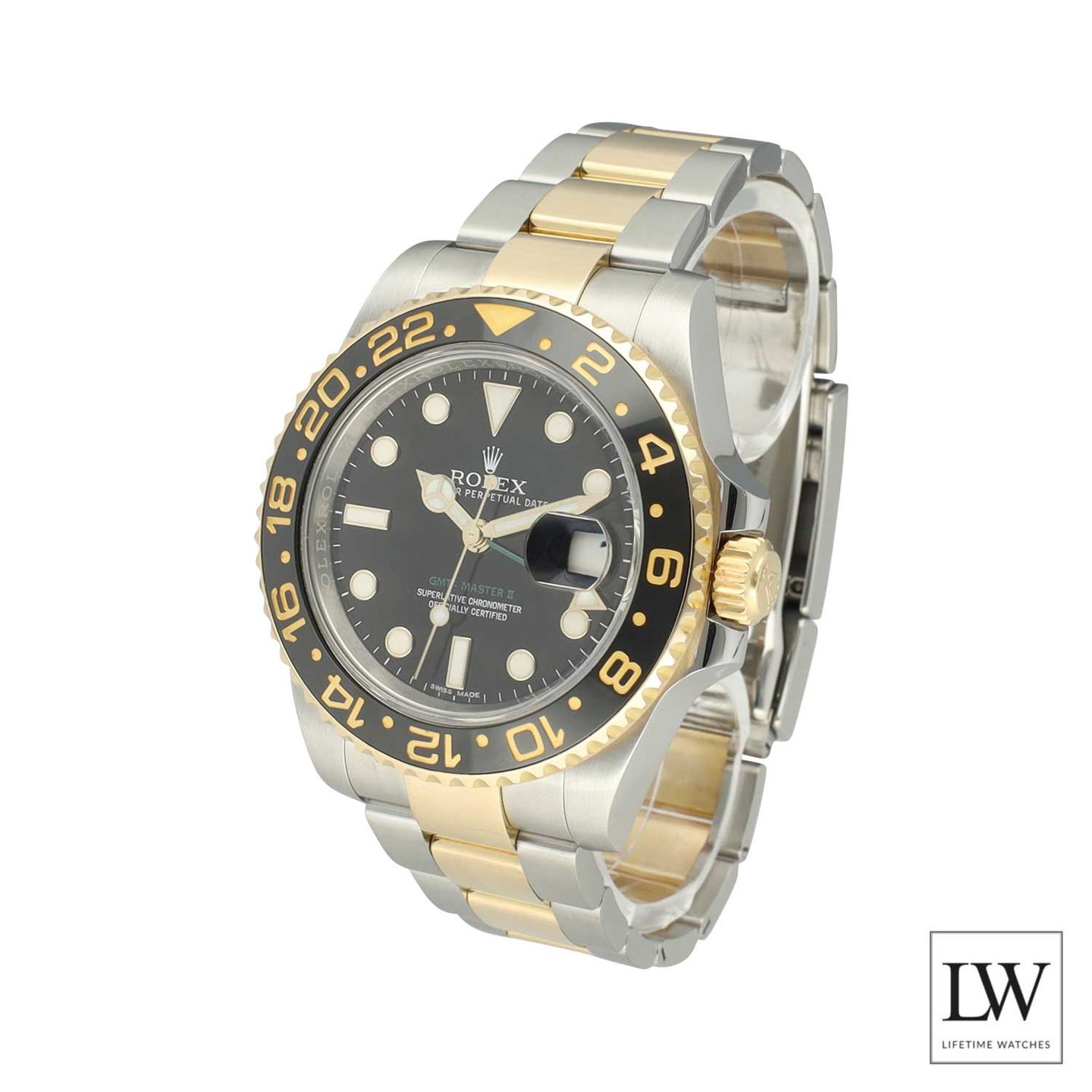 Rolex GMT-Master II 116713LN (2015) - Black dial 40 mm Gold/Steel case (5/8)