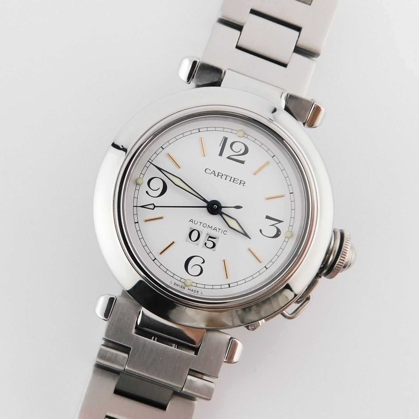 Cartier Pasha C 2475 (2008) - White dial 35 mm Steel case (1/5)