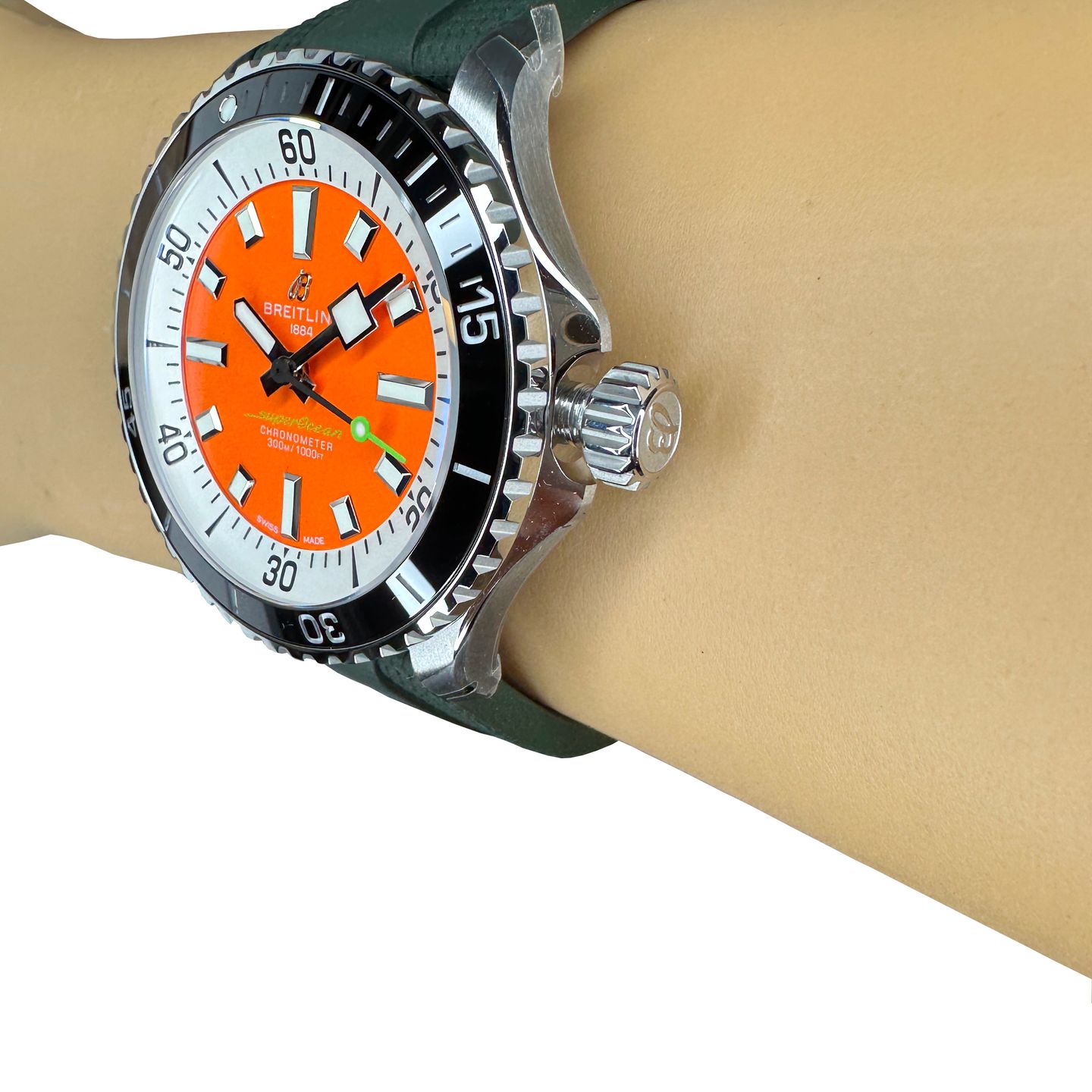 Breitling Superocean 42 A173751A1O1S1 (2024) - Oranje wijzerplaat 42mm Staal (5/8)