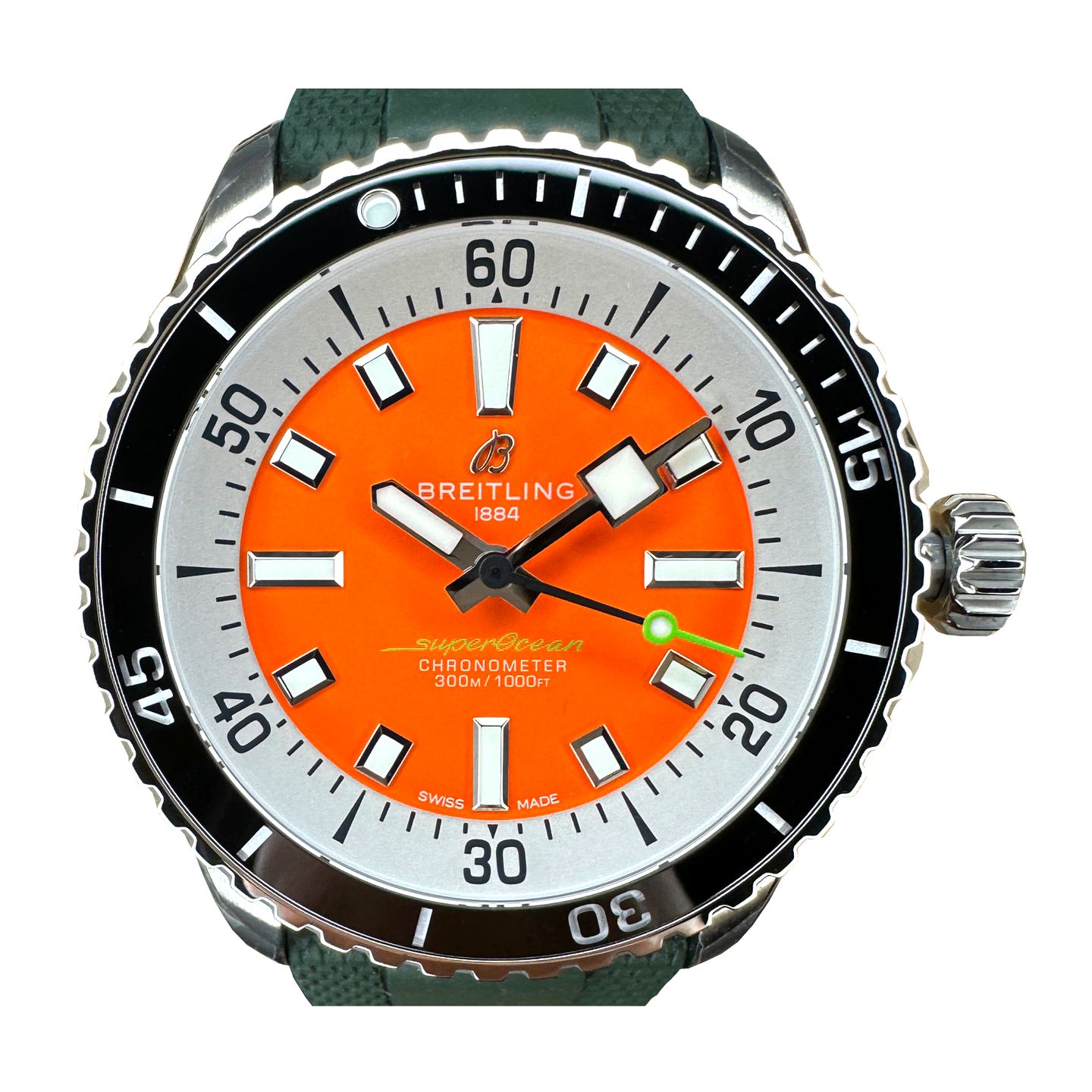 Breitling Superocean 42 A173751A1O1S1 (2024) - Oranje wijzerplaat 42mm Staal (1/8)