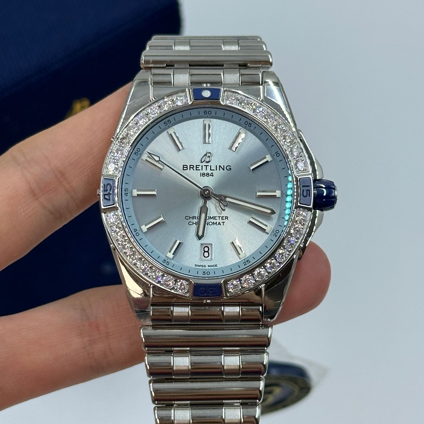 Breitling Chronomat 38 A17356531C1A1 (2023) - Blauw wijzerplaat 38mm Staal (5/8)