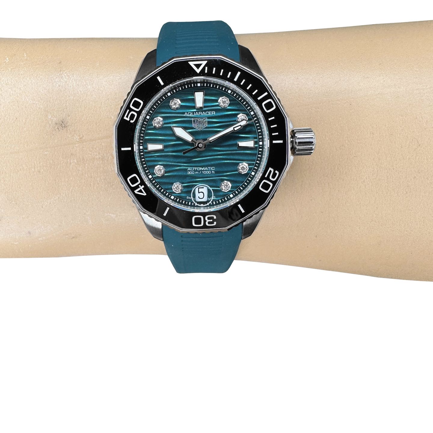 TAG Heuer Aquaracer Lady WBP231G.FT6226 (2024) - Blauw wijzerplaat 36mm Staal (6/8)