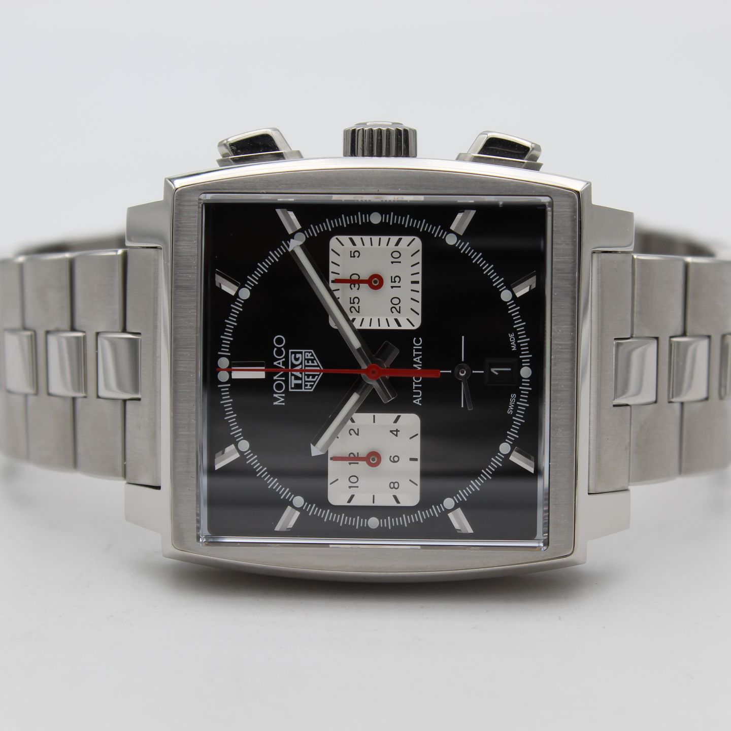 TAG Heuer Monaco CBL2113.BA0644 (2022) - Zwart wijzerplaat 39mm Staal (5/8)