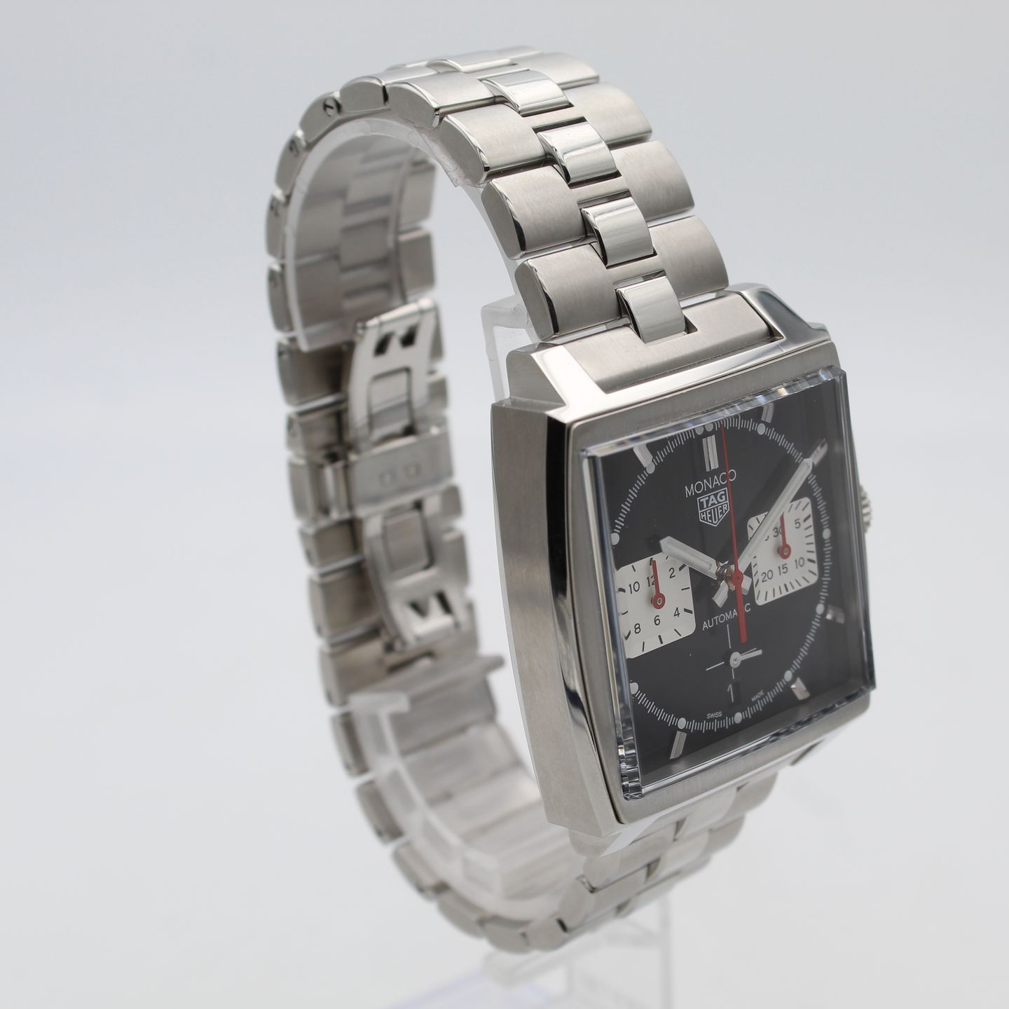 TAG Heuer Monaco CBL2113.BA0644 (2022) - Zwart wijzerplaat 39mm Staal (4/8)