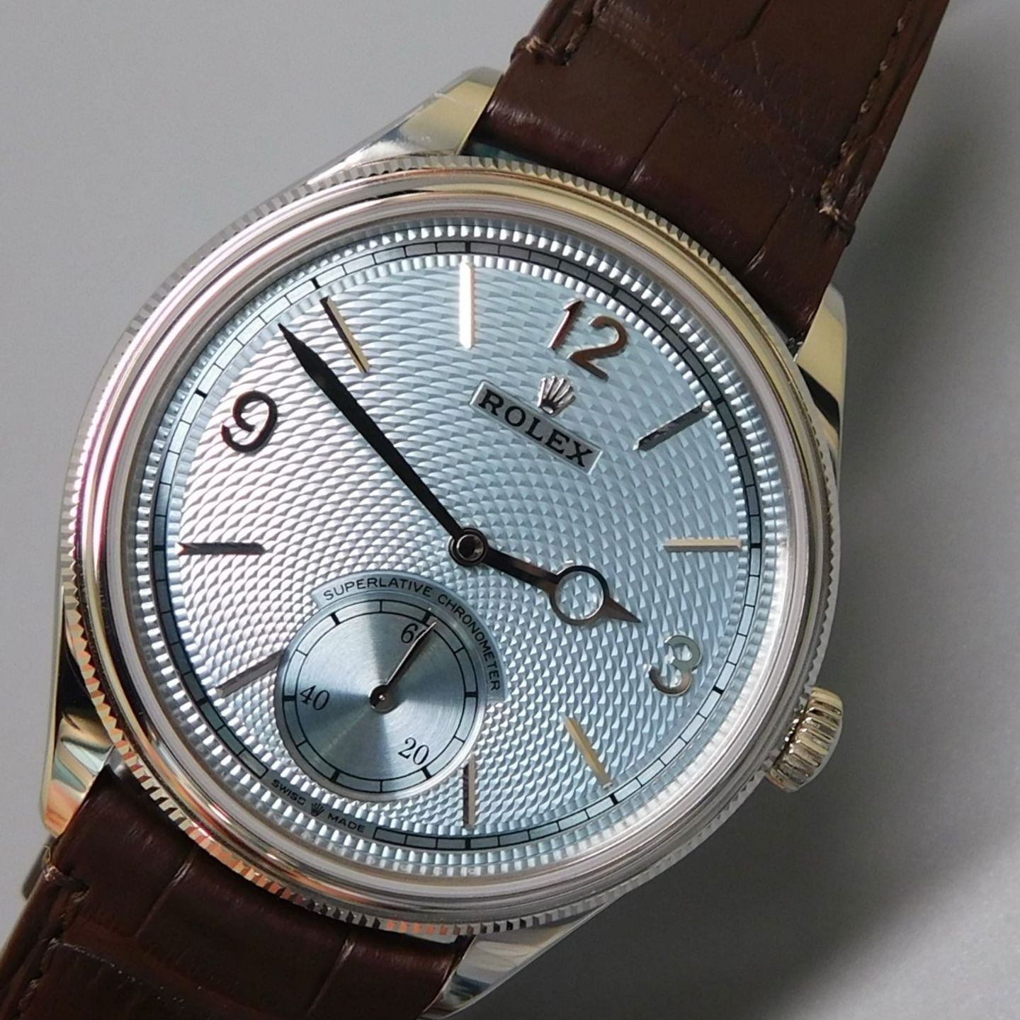 Rolex Perpetual 1908 52506 (2024) - Blauw wijzerplaat 39mm Platina (1/2)