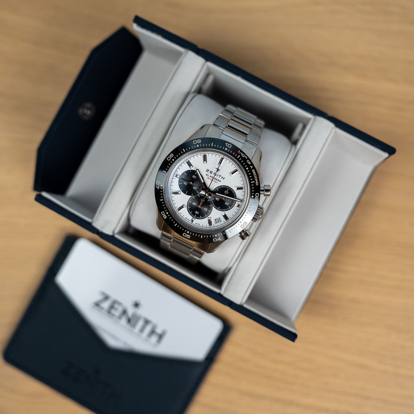 Zenith Chronomaster Sport 03.3102.3600/02.M3100 (2021) - Wit wijzerplaat 41mm Staal (3/8)