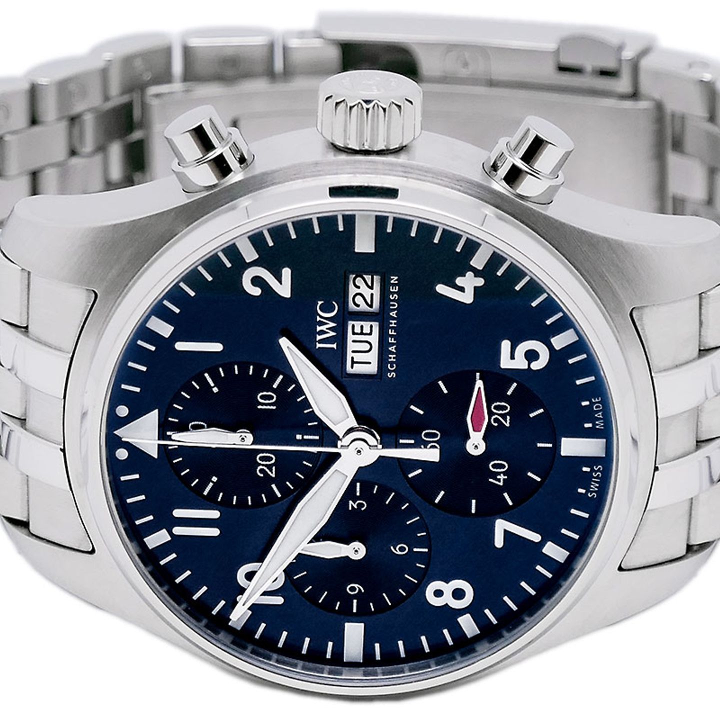 IWC Pilot Chronograph IW388102 (2021) - Blauw wijzerplaat 41mm Staal (4/6)