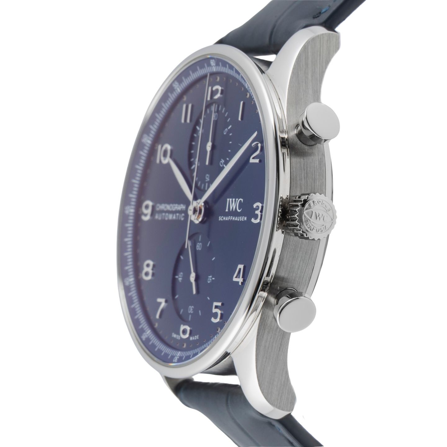 IWC Portuguese Chronograph IW371606 (Unknown (random serial)) - Blue dial 41 mm Steel case (6/8)