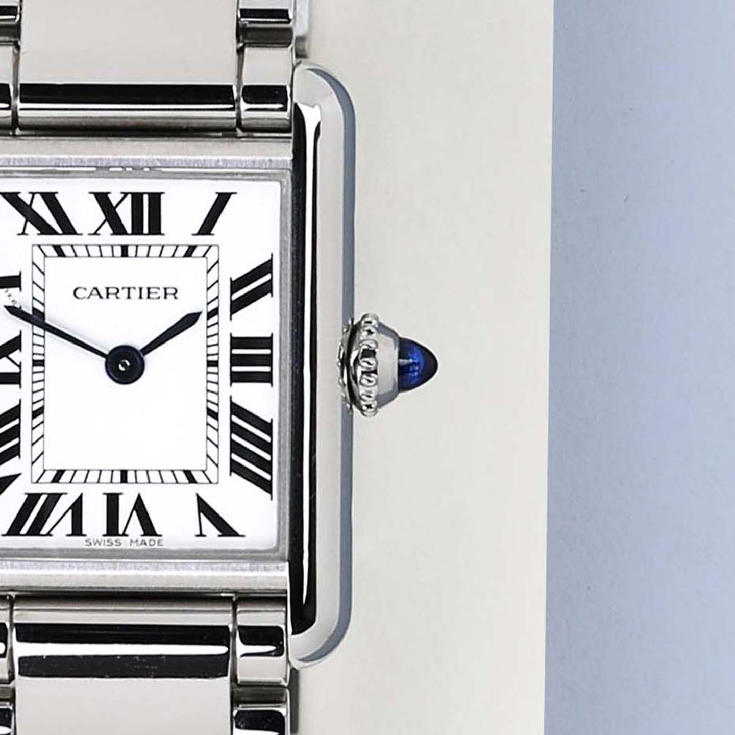 Cartier Tank WSTA0051 (2022) - Wit wijzerplaat 30mm Staal (4/7)