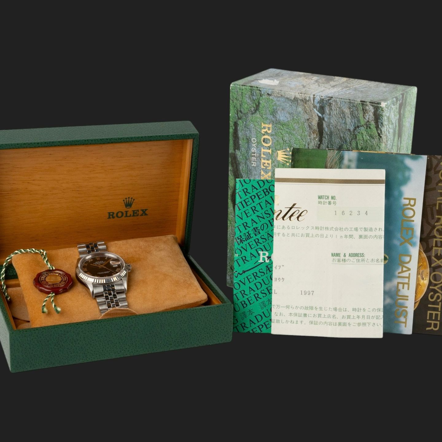 Rolex Datejust 36 16234 (1997) - Black dial 36 mm Steel case (8/8)