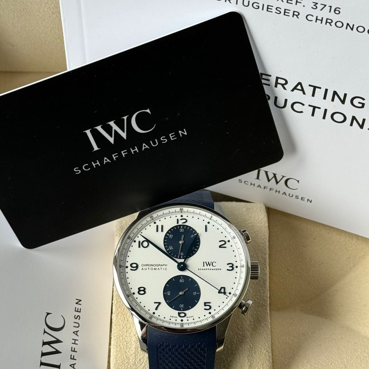 IWC Portuguese Chronograph IW371620 (2024) - Wit wijzerplaat 41mm Staal (7/7)