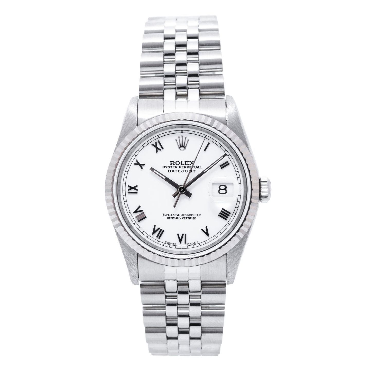 Rolex Datejust 36 16234 (1996) - White dial 36 mm Steel case (1/4)