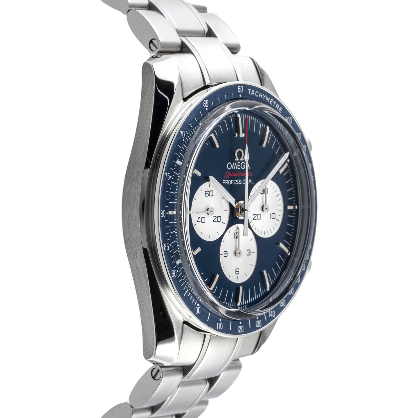 Omega Speedmaster Professional Moonwatch 522.30.42.30.03.001 (Unknown (random serial)) - Blue dial 42 mm Steel case (6/8)