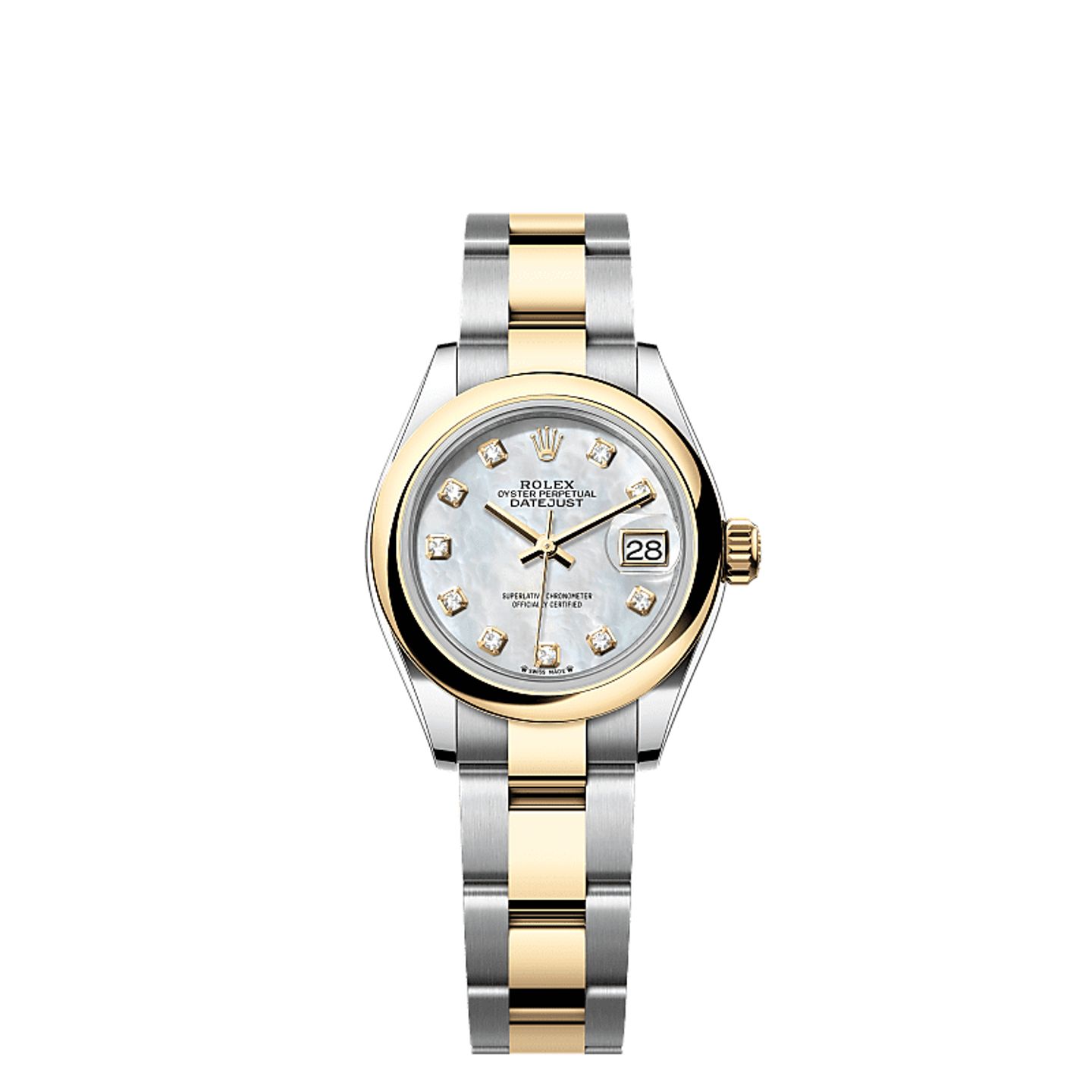 Rolex Lady-Datejust 279163 (2025) - Parelmoer wijzerplaat 28mm Goud/Staal (1/1)