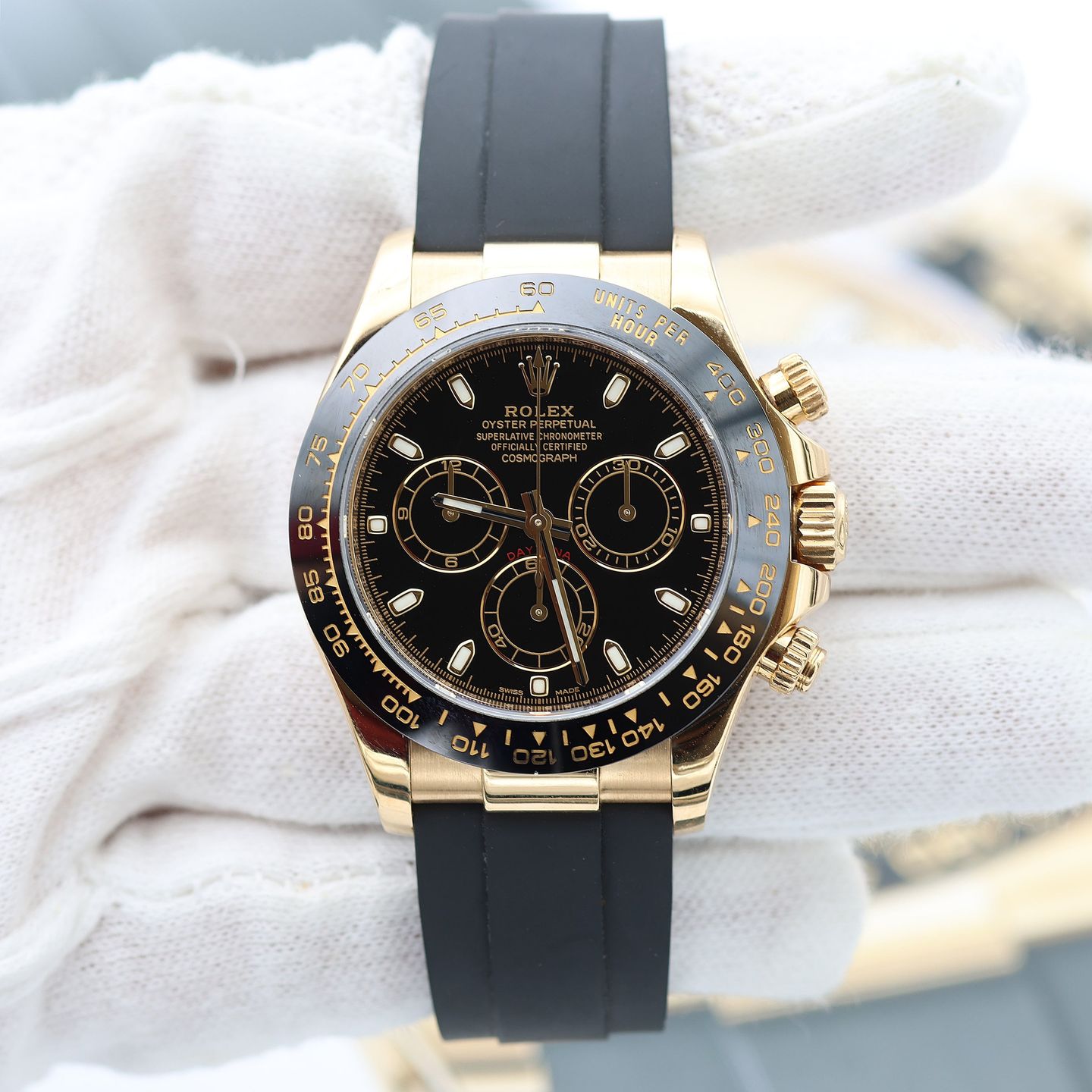 Rolex Daytona 116518LN (Onbekend (willekeurig serienummer)) - Zwart wijzerplaat 40mm Geelgoud (3/8)