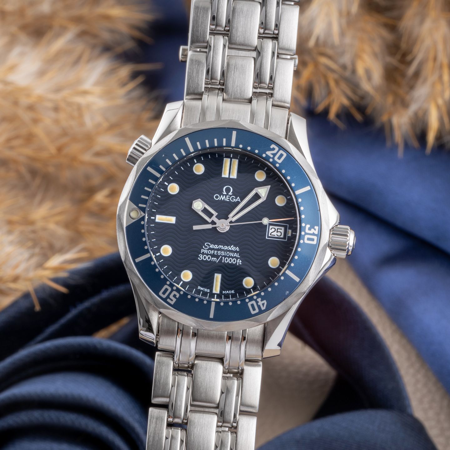 Omega Seamaster Diver 300 M 2561.80.00 (Onbekend (willekeurig serienummer)) - Blauw wijzerplaat 36mm Staal (3/8)