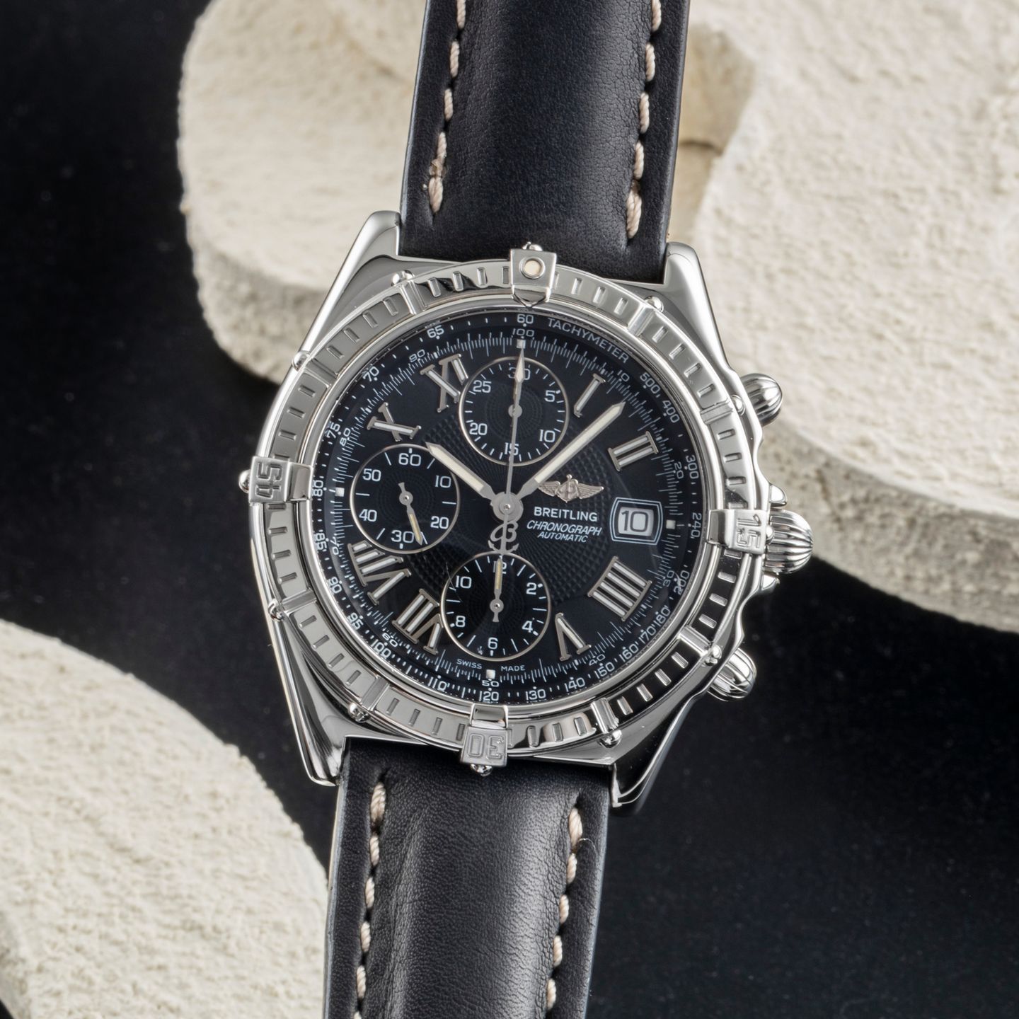 Breitling Crosswind Chronograph A13055 (1998) - 43mm Staal (3/8)