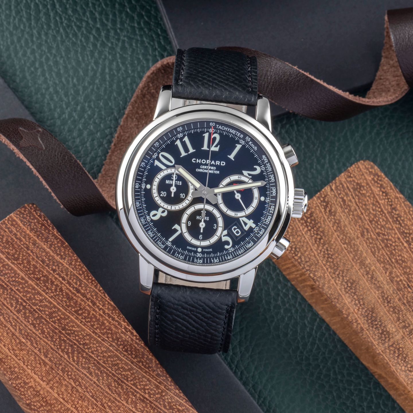 Chopard Mille Miglia 8511 (2009) - Grijs wijzerplaat 42mm Staal (1/8)