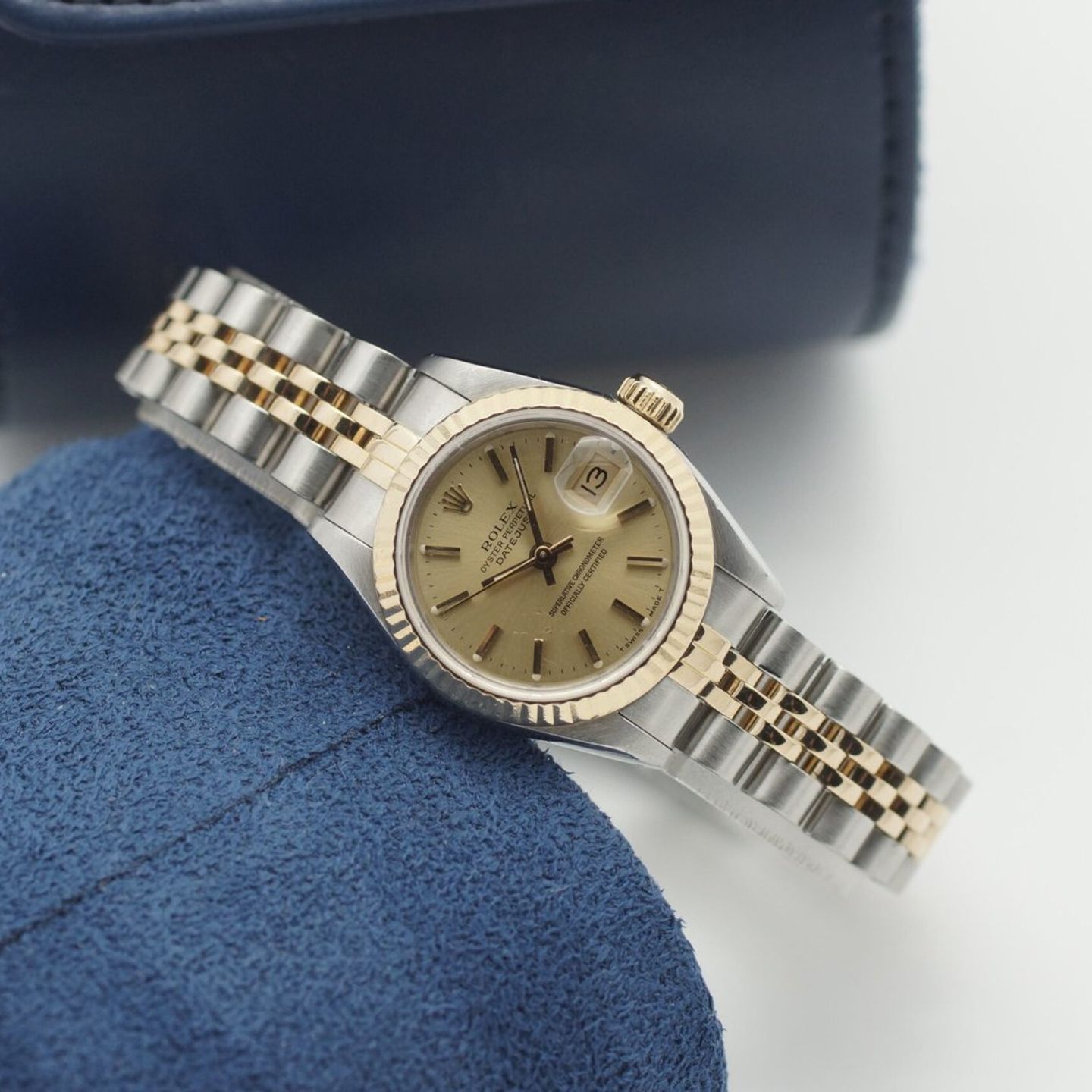 Rolex Lady-Datejust 69173 (1987) - Champagne dial 26 mm Gold/Steel case (1/8)