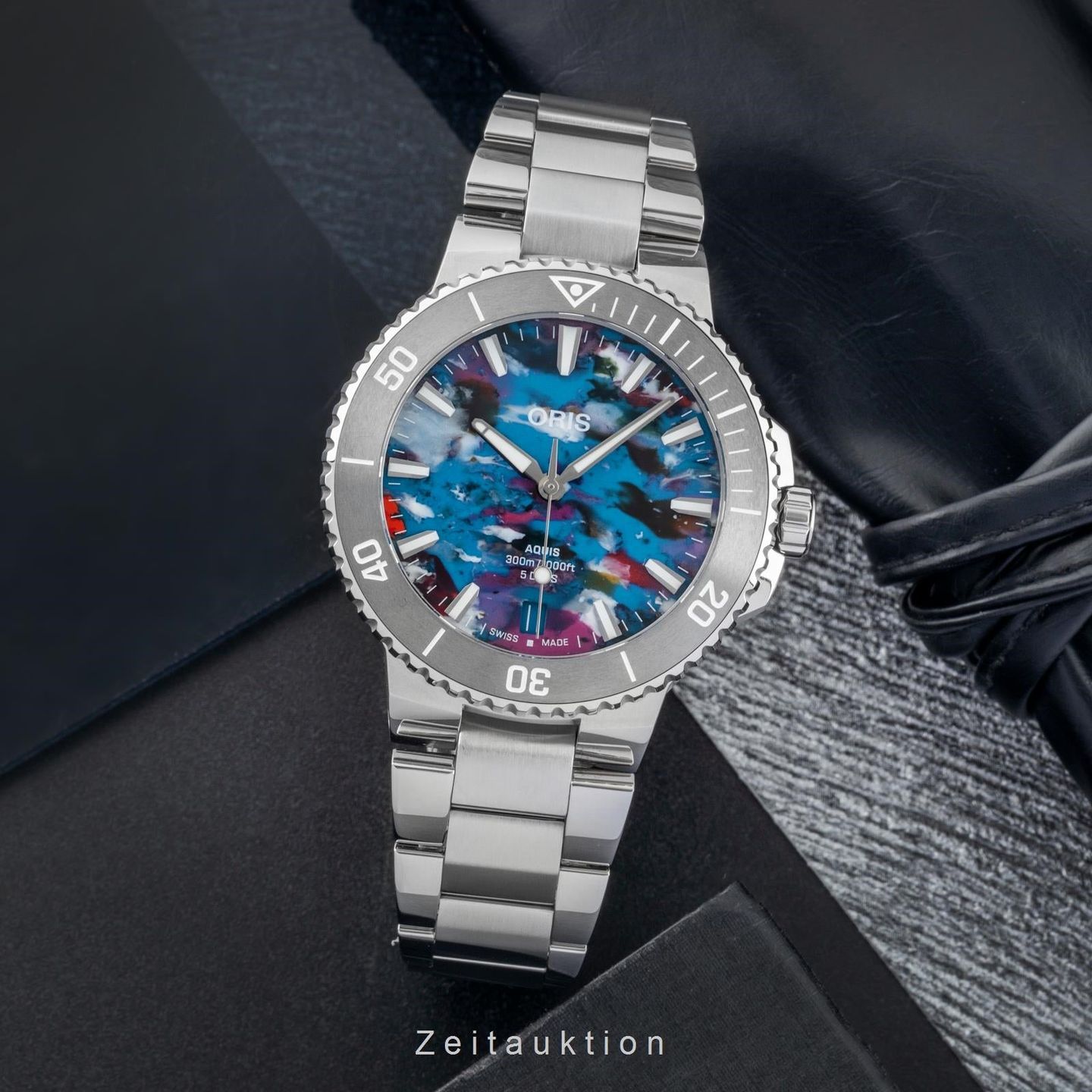 Oris Aquis Date 01 400 7790 4150-07 8 23 02PEB (Onbekend (willekeurig serienummer)) - Meerkleurig wijzerplaat 44mm Staal (3/8)