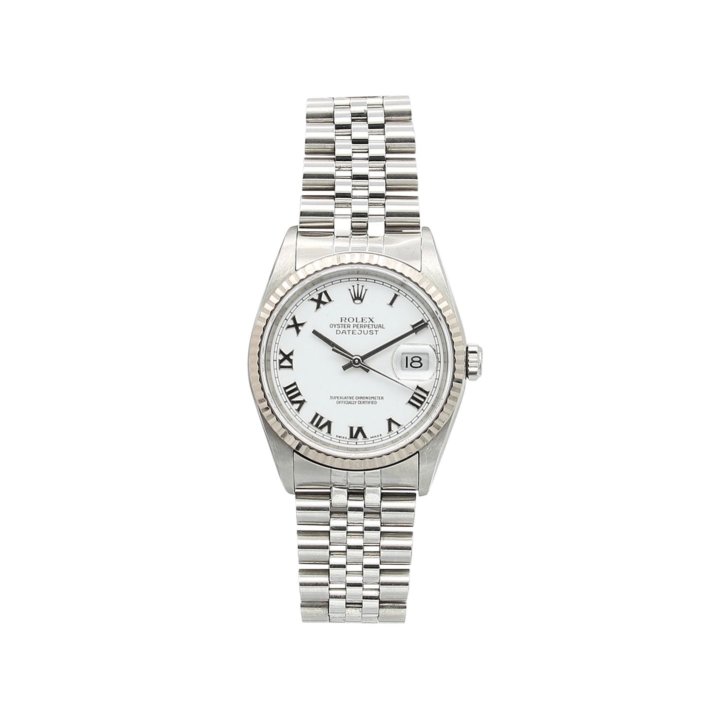 Rolex Datejust 36 16234 (Onbekend (willekeurig serienummer)) - Wit wijzerplaat 36mm Staal (2/8)