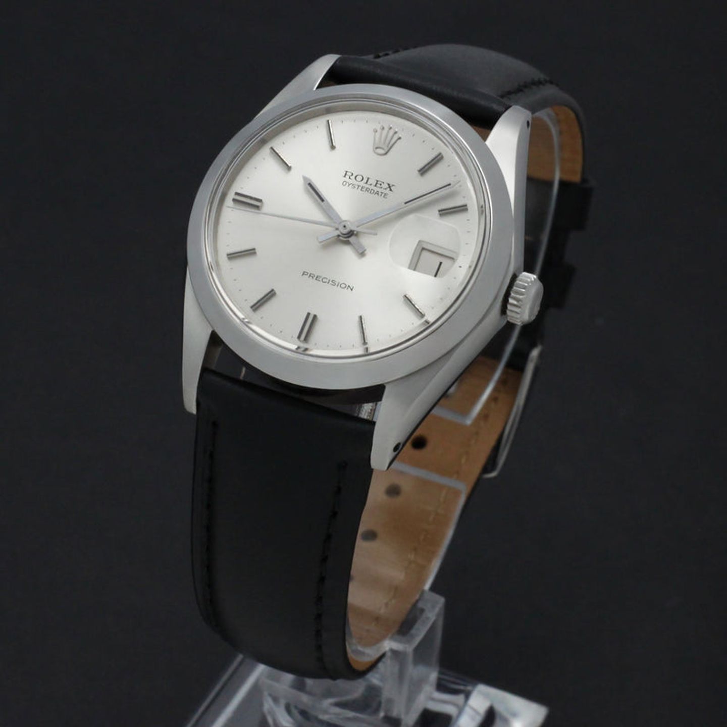 Rolex Oyster Precision 6694 (1971) - Zilver wijzerplaat 34mm Staal (2/7)