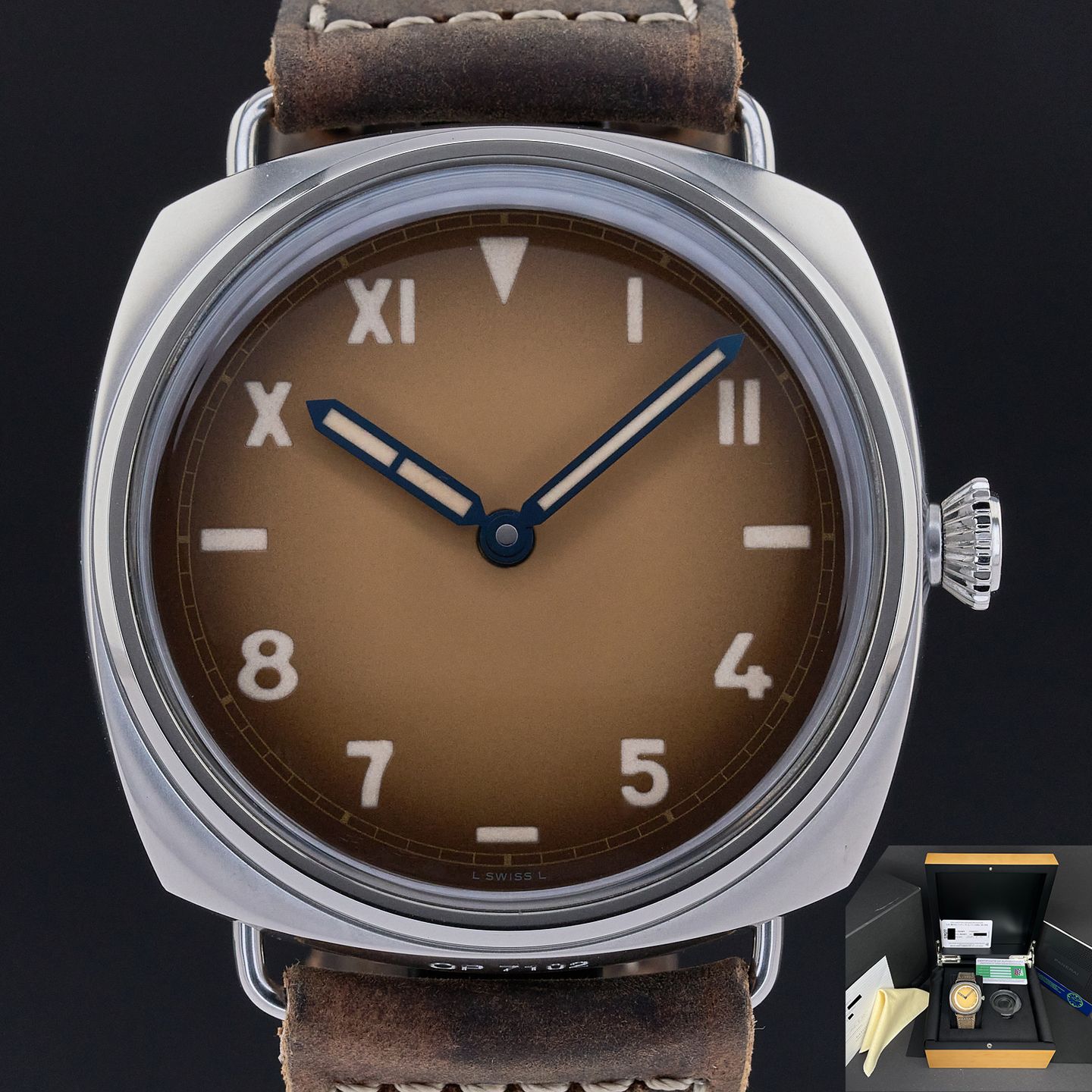 Panerai Radiomir PAM00931 (2020) - Bruin wijzerplaat 47mm Staal (1/8)