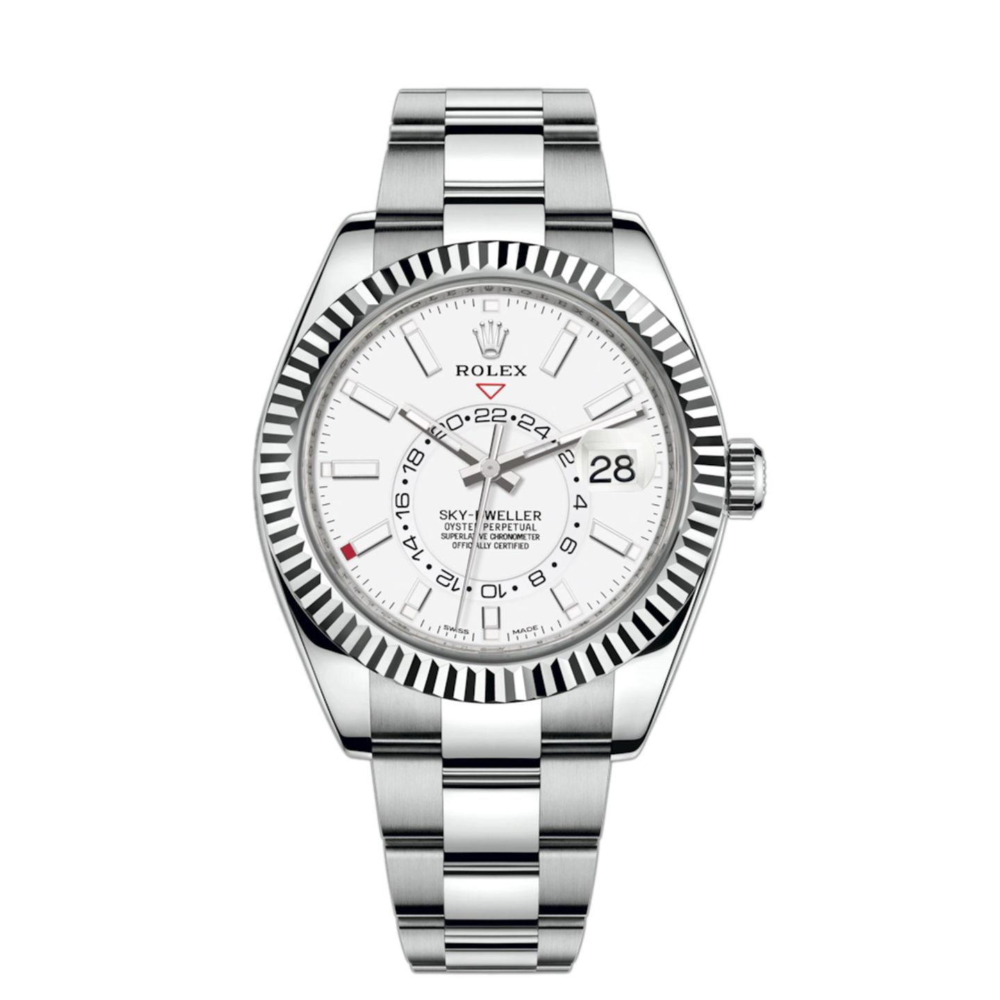 Rolex Sky-Dweller 326934 (2022) - Wit wijzerplaat 42mm Staal (1/8)