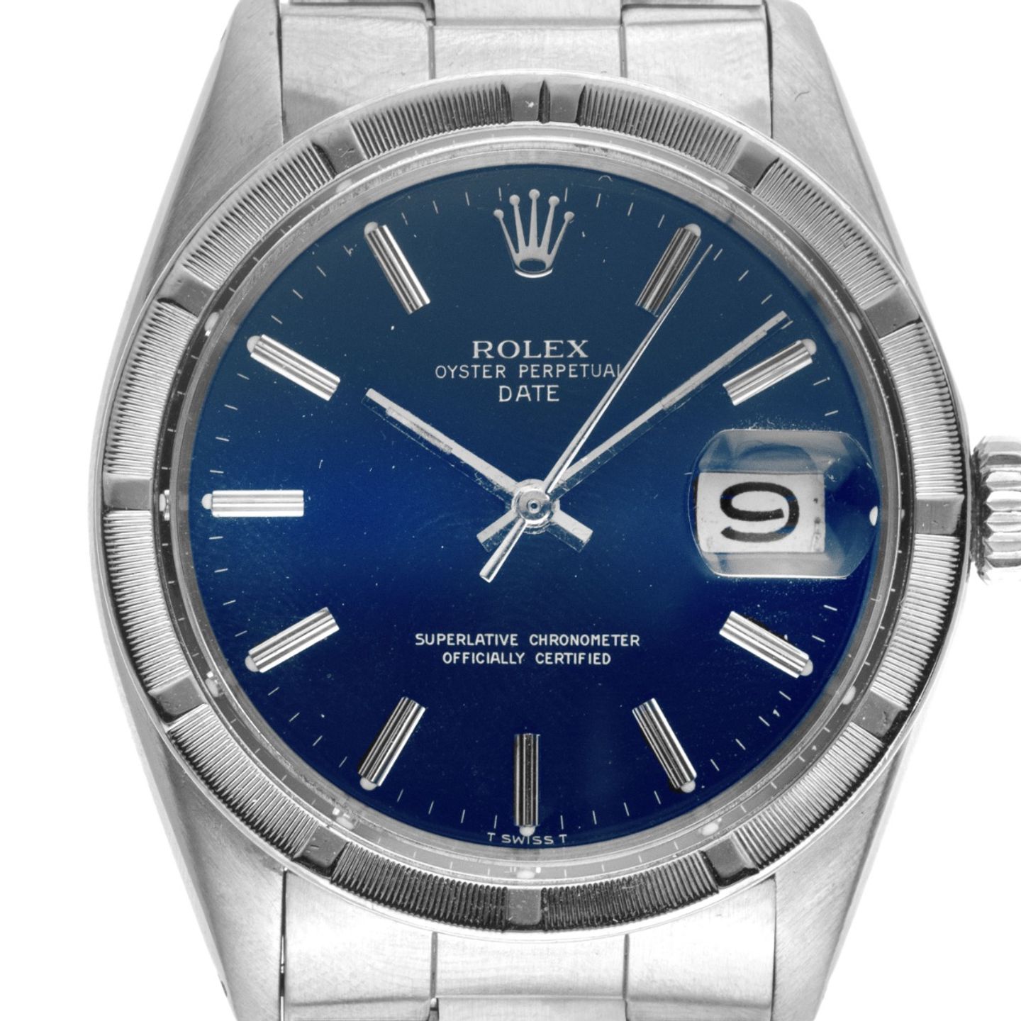 Rolex Oyster Perpetual Date 1501 (1971) - Blue dial 34 mm Steel case (1/8)