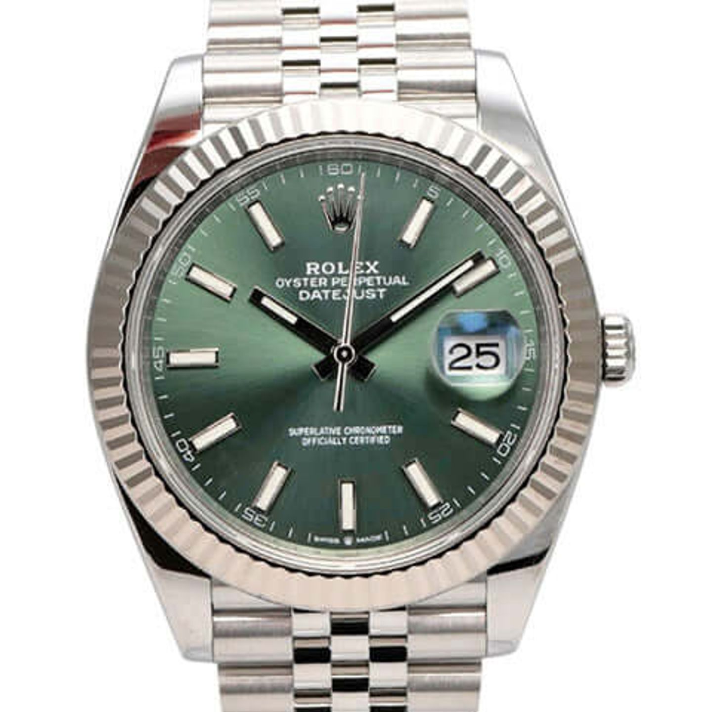 Rolex Datejust 41 126334 (2023) - Green dial 41 mm Steel case (1/8)
