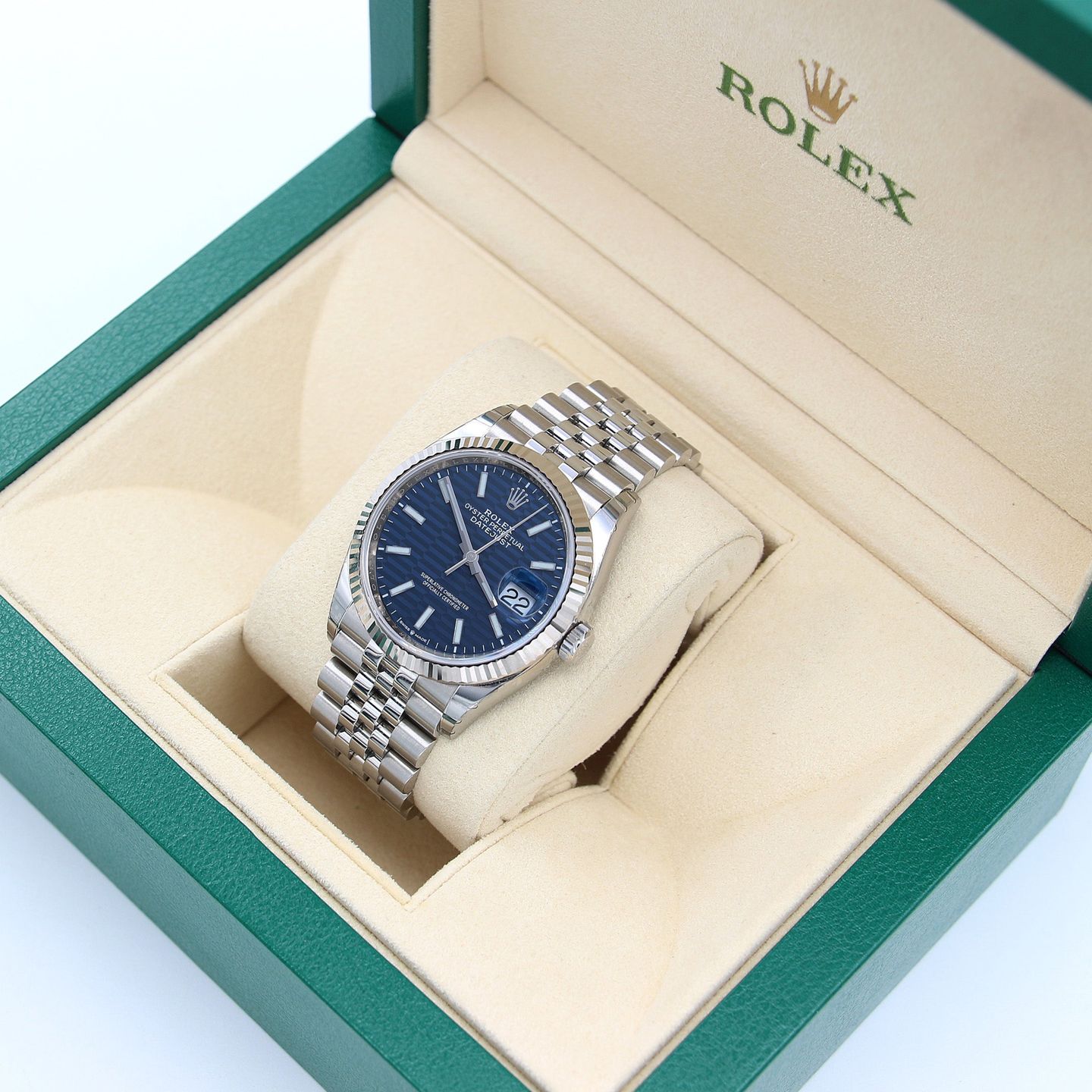 Rolex Datejust 36 126234 (Unknown (random serial)) - Blue dial 36 mm Steel case (3/5)