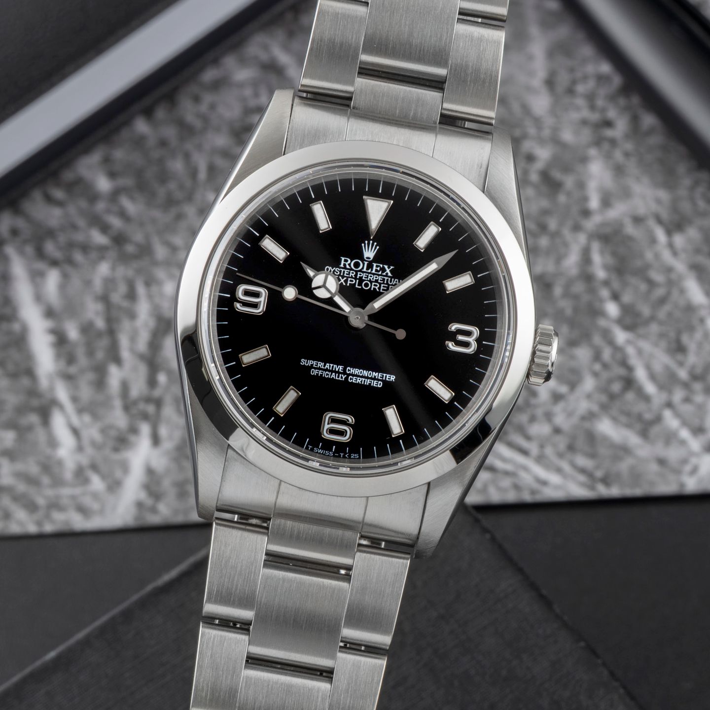 Rolex Explorer 14270 (Unknown (random serial)) - Black dial 36 mm Steel case (3/8)