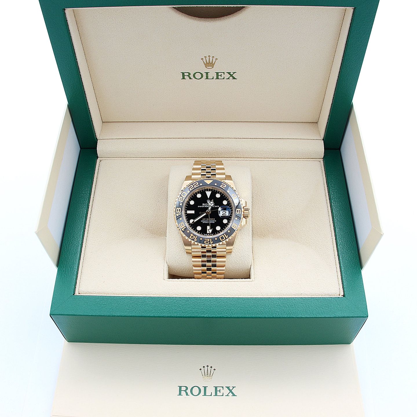 Rolex GMT-Master II 126718GRNR (2023) - Zwart wijzerplaat 40mm Geelgoud (2/8)