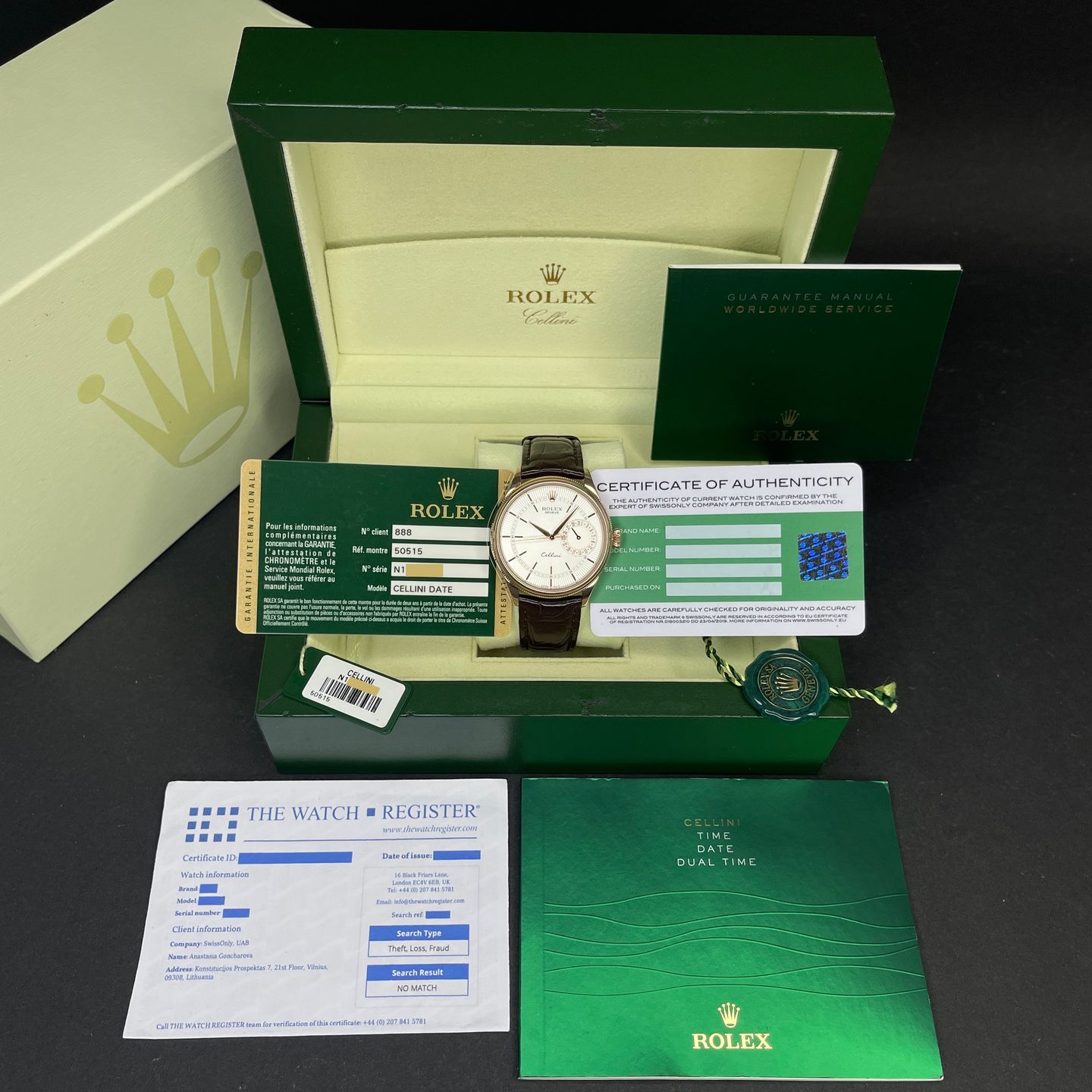 Rolex Cellini Date 50515 (2015) - Zilver wijzerplaat 39mm Roségoud (3/8)