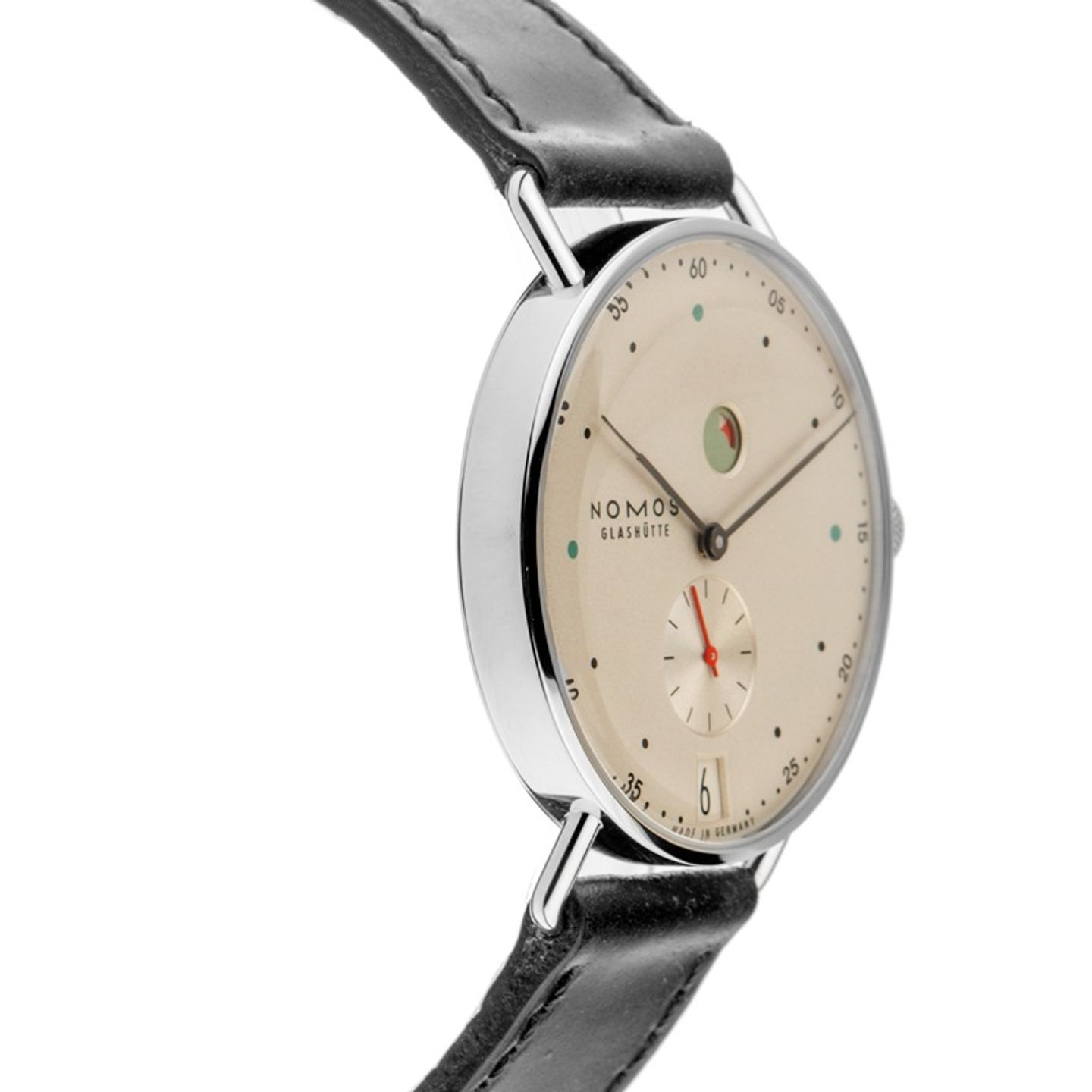 NOMOS Metro Datum Gangreserve 1101 (2025) - Zilver wijzerplaat 37mm Staal (5/7)