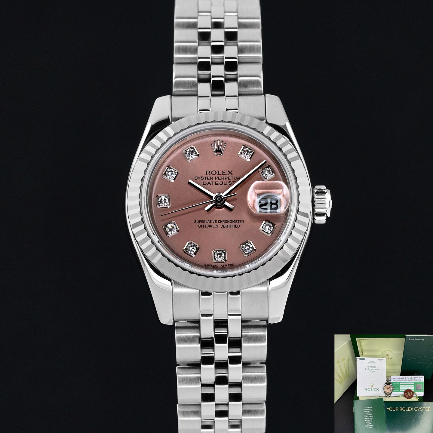 Rolex Lady-Datejust 179174 (2005) - 26mm Staal (1/8)