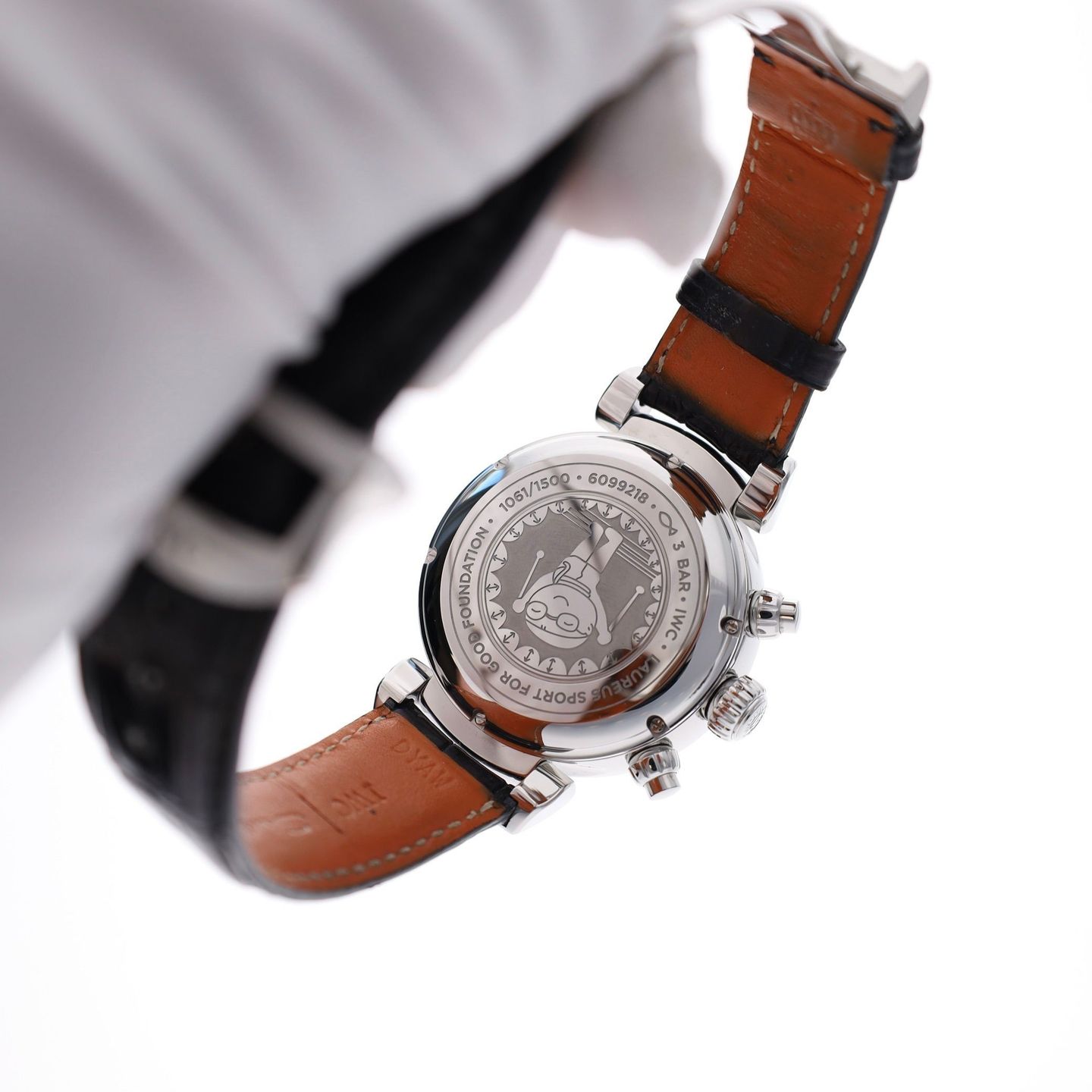 IWC Da Vinci Chronograph IW393402 (Unknown (random serial)) - Blue dial 42 mm Steel case (7/8)